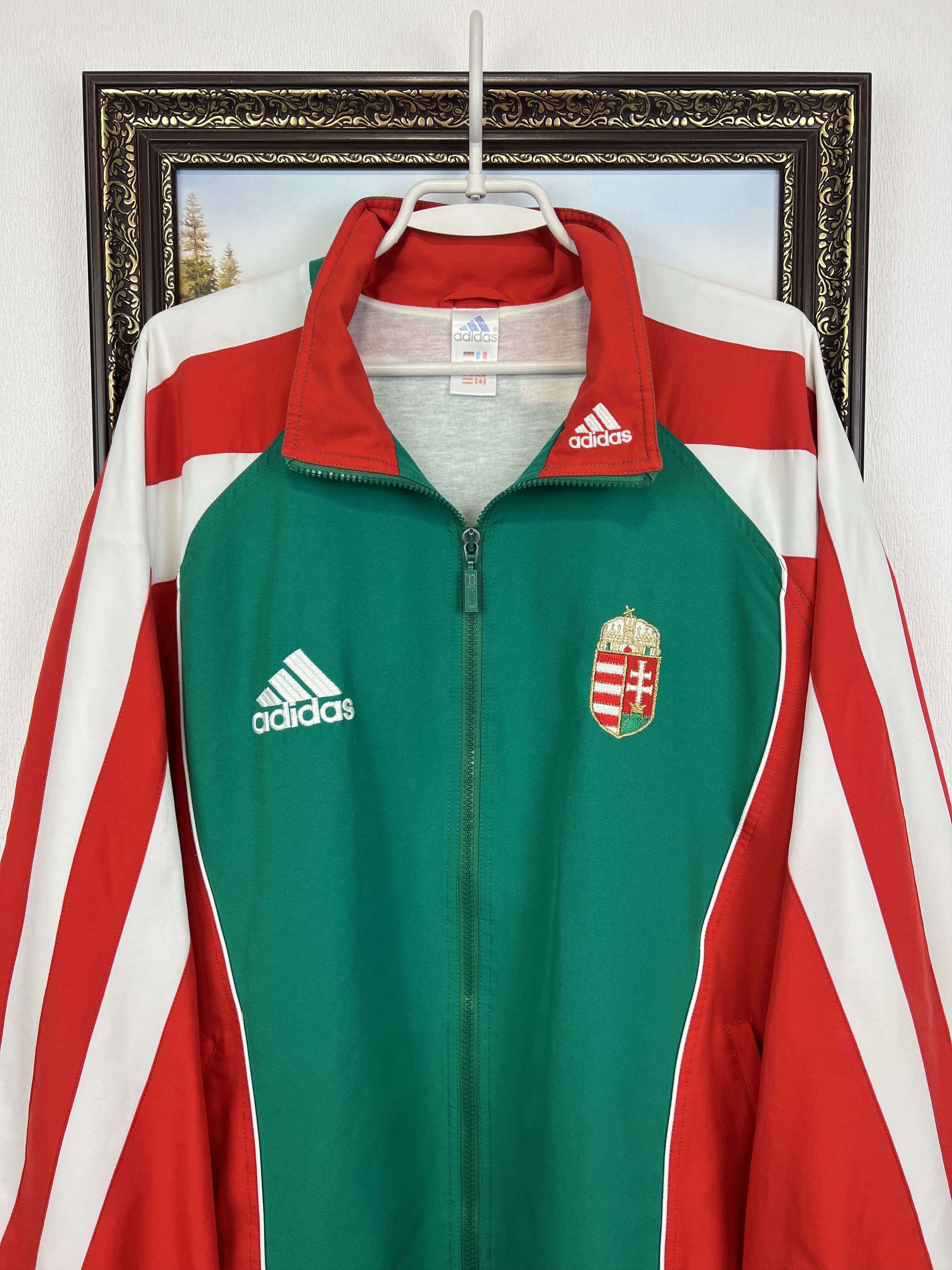 Adidas Vintage Hungary Football Jacket Track Top Soccer National Size US L / EU 52-54 / 3 - 2 Thumbnail