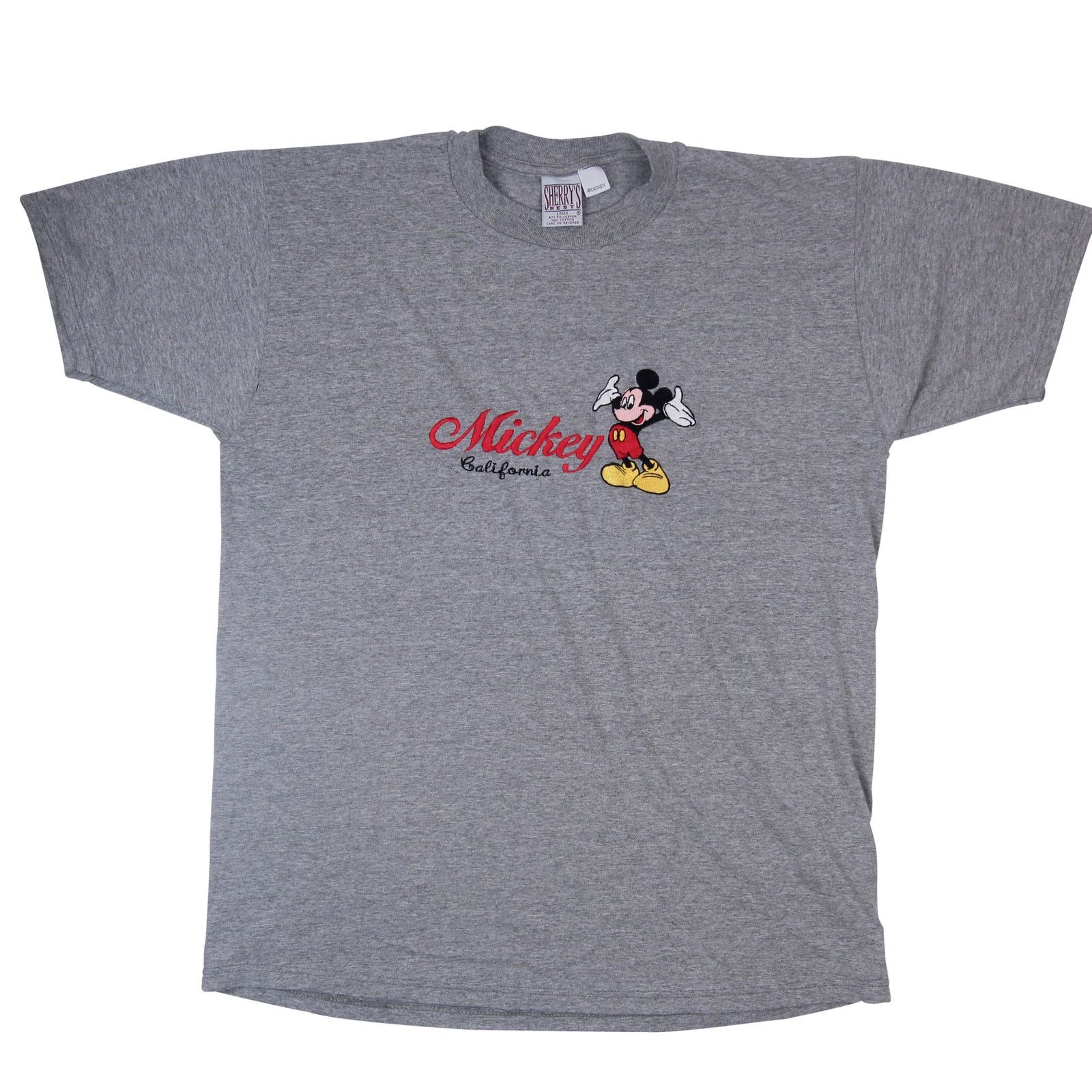 Disney × Vintage Vintage Disney Mickey Mouse Spellout Embroidered T Shirt Size US L / EU 52-54 / 3 - 1 Thumbnail