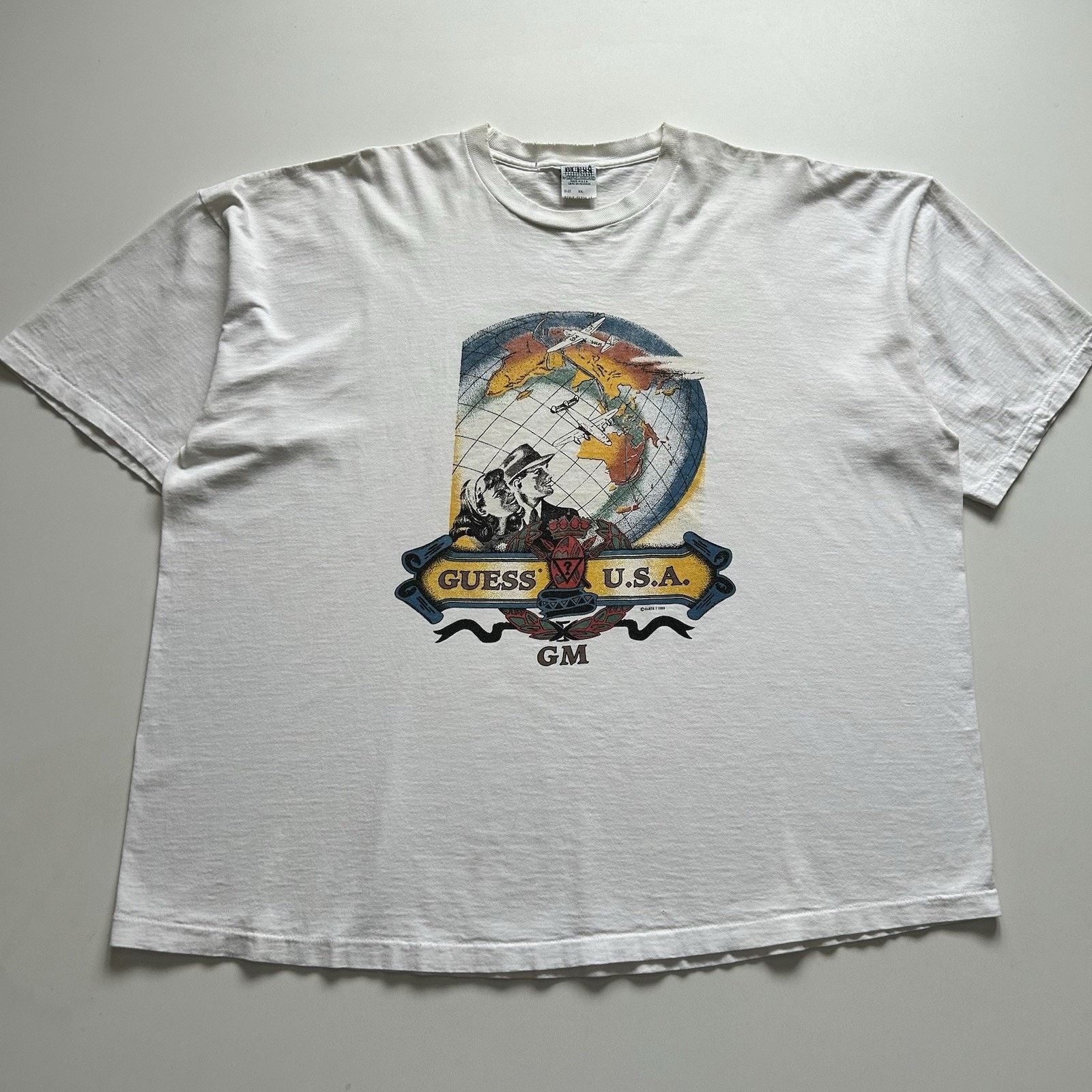 Guess Vintage 90s Guess T Shirt XXL Single Stitch Made In USA Rare Size US XXL / EU 58 / 5 - 1 Thumbnail