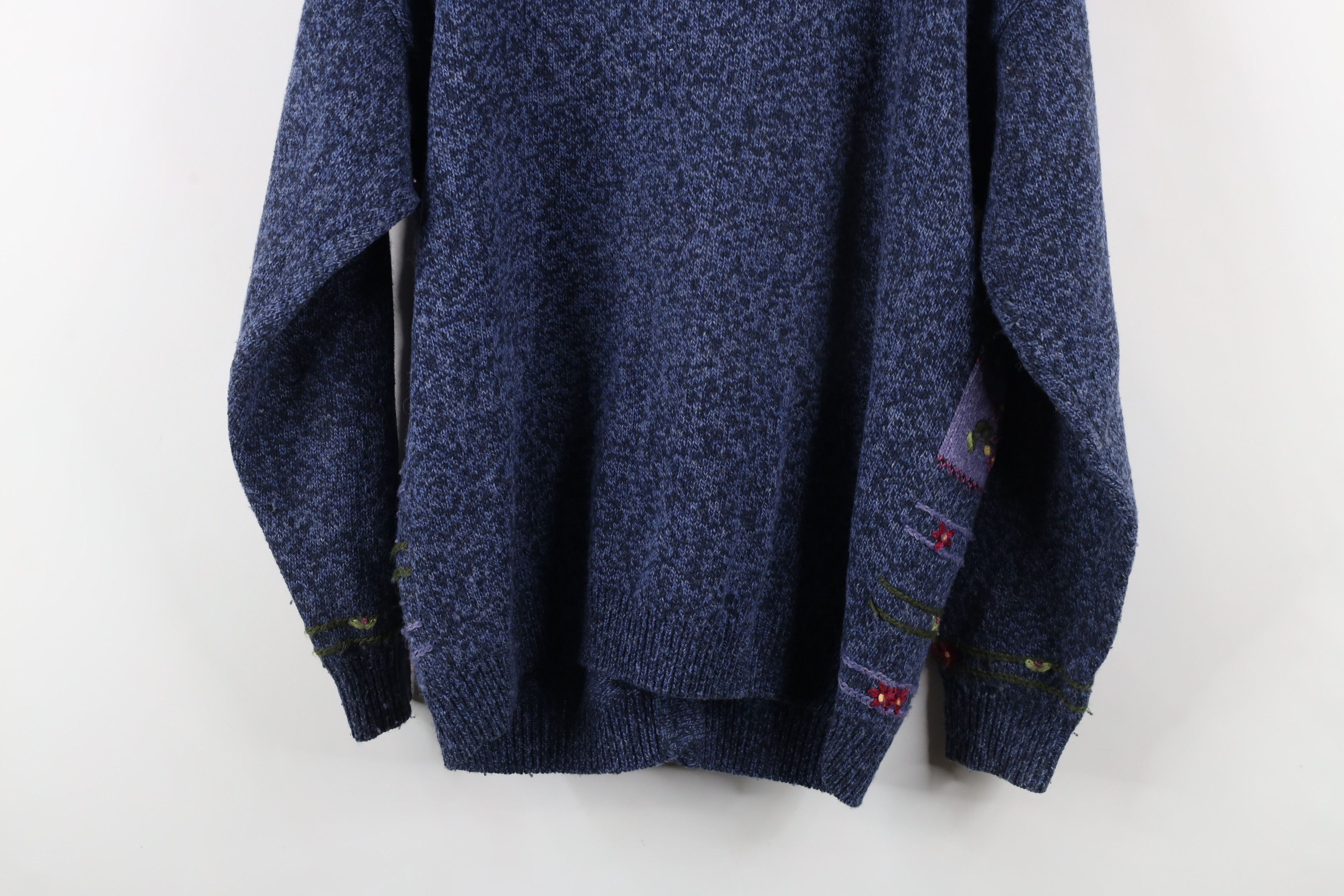 Vintage Vintage 90s Country Primitive Embroidered Cardigan Sweater Size L / US 10 / IT 46 - 12 Thumbnail
