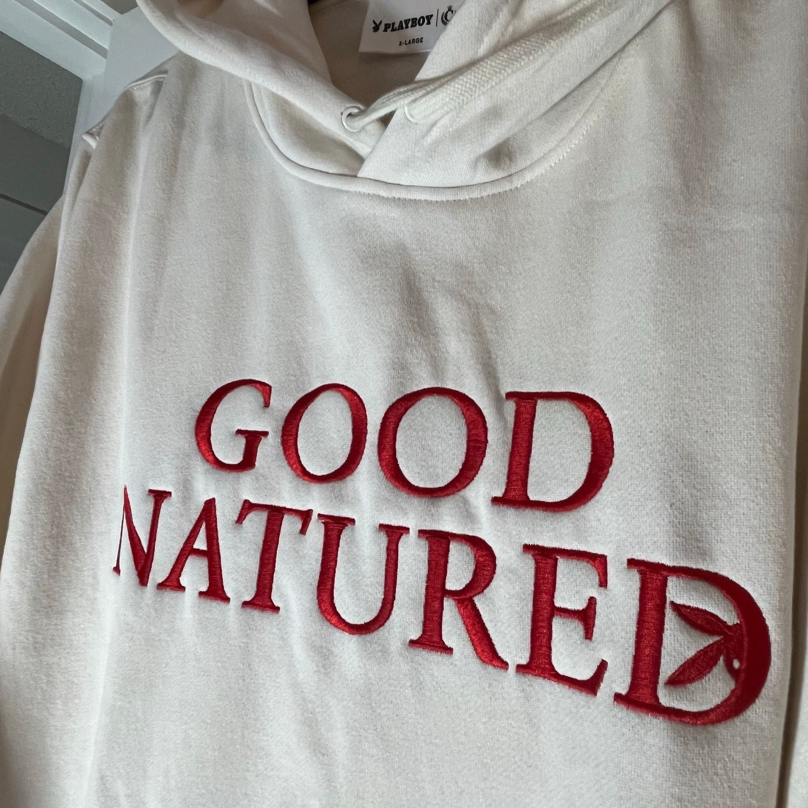 Playboy •NWT• Playboy Off White sweatshirt Hoodie • Men’s XL Size US XL / EU 56 / 4 - 4 Thumbnail