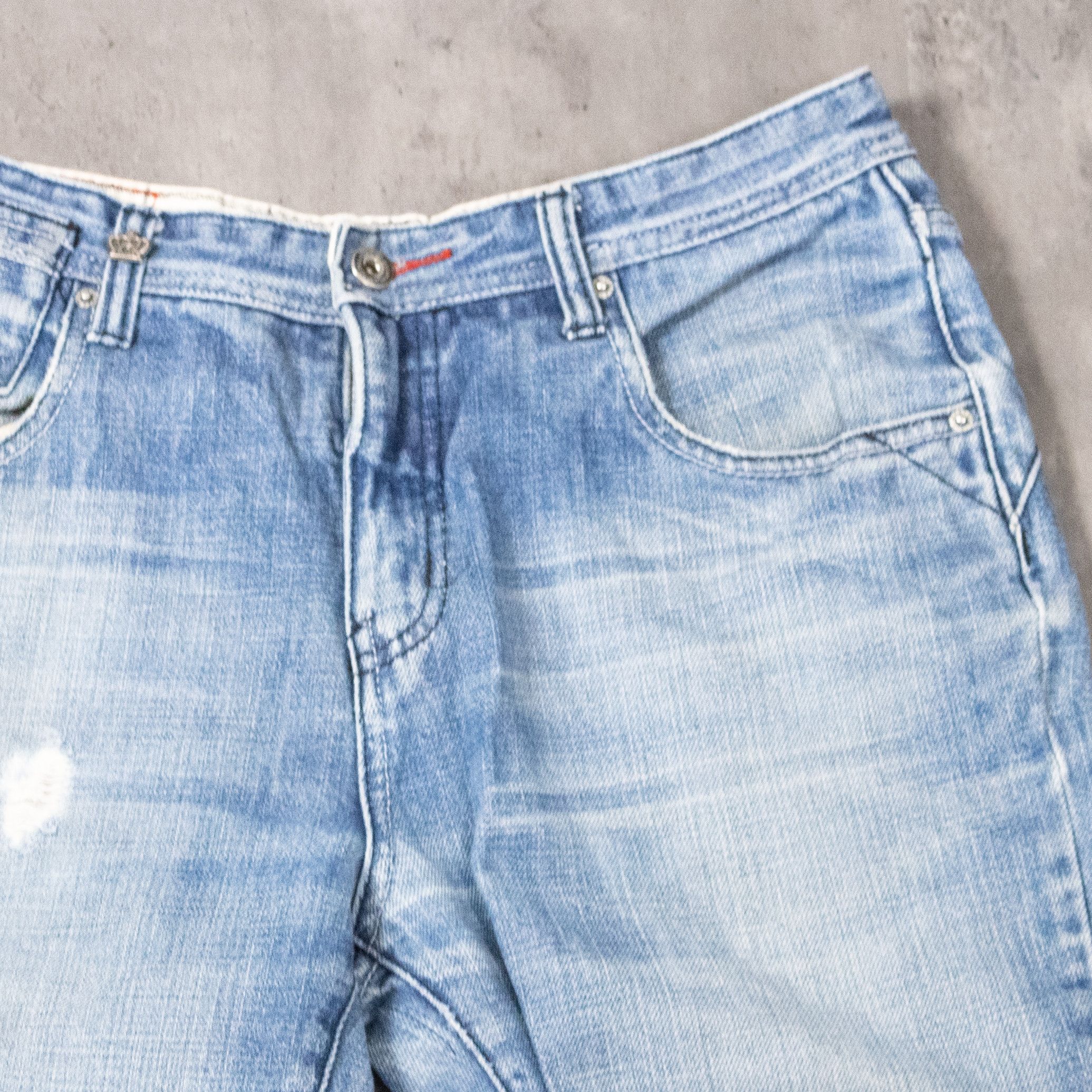 Vintage Y2K 2000's Circa Baggy Relax Crazy Midwash Denim Pant's Size US 32 / EU 48 - 8 Thumbnail