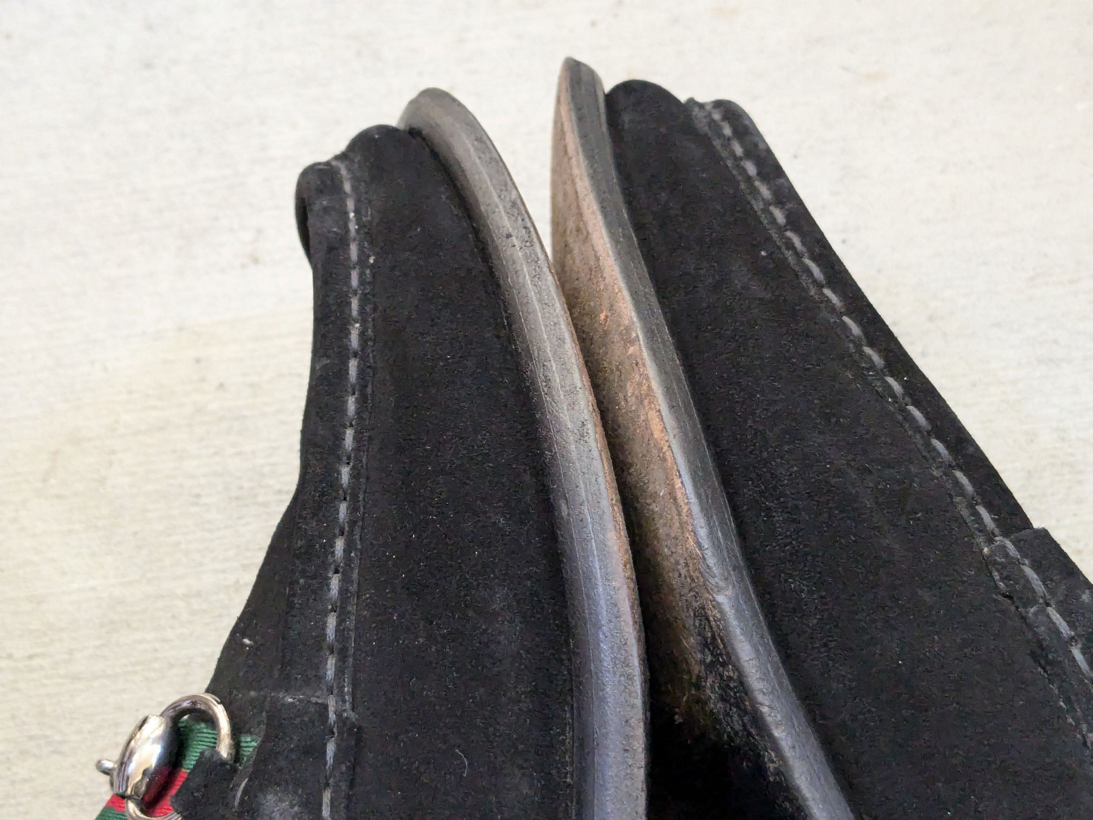 Gucci Gucci Horsebit Loafers Black Suede 8 D Web Snafflebit Size US 8 / EU 41 - 7 Thumbnail