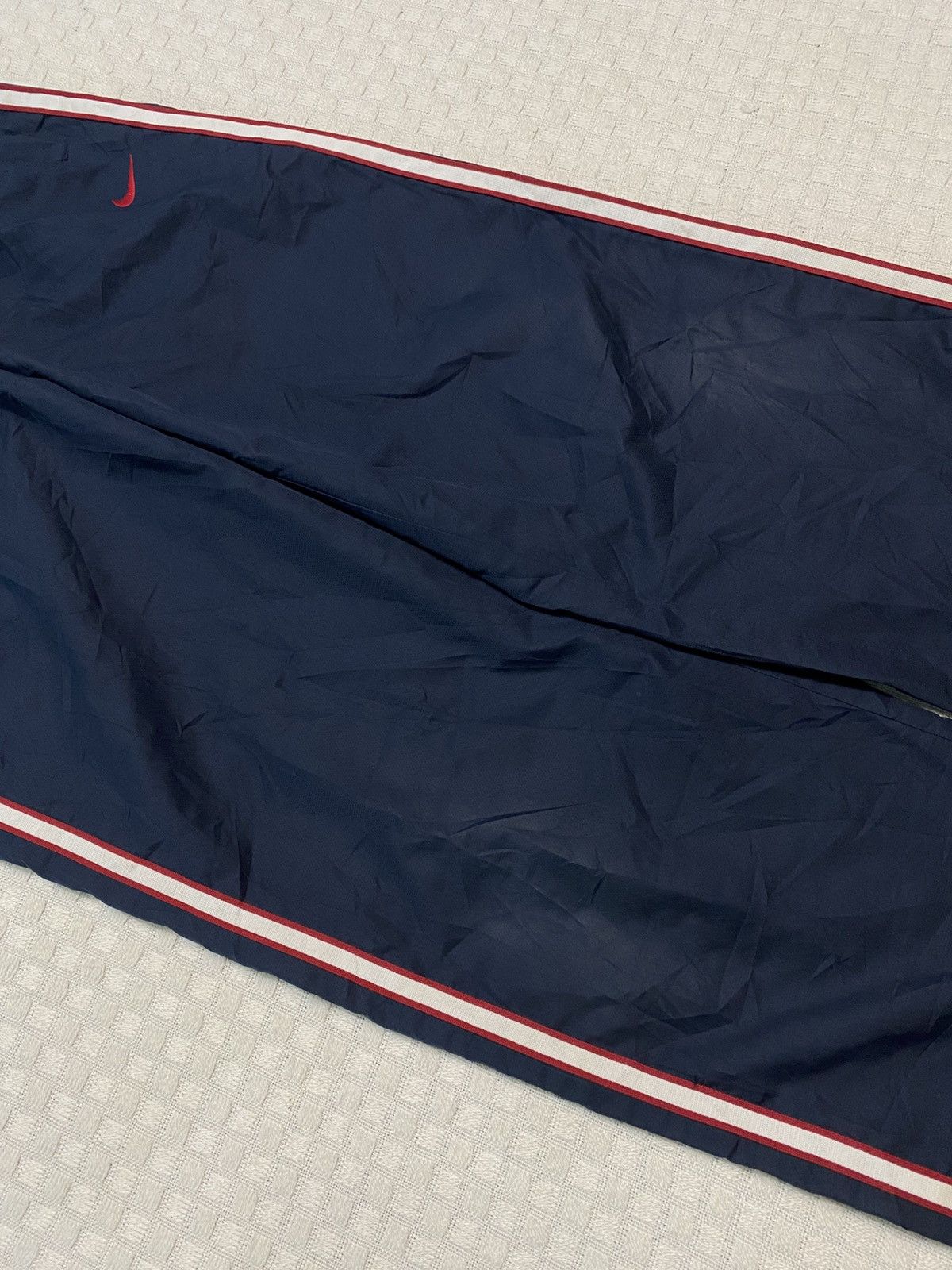 Billie Eilish × Nike 💥 VINTAGE NIKE 90S BAGGY WIDE LEG SWOOSH TRACK PANTS Y2K Size US 34 / EU 50 - 4 Thumbnail