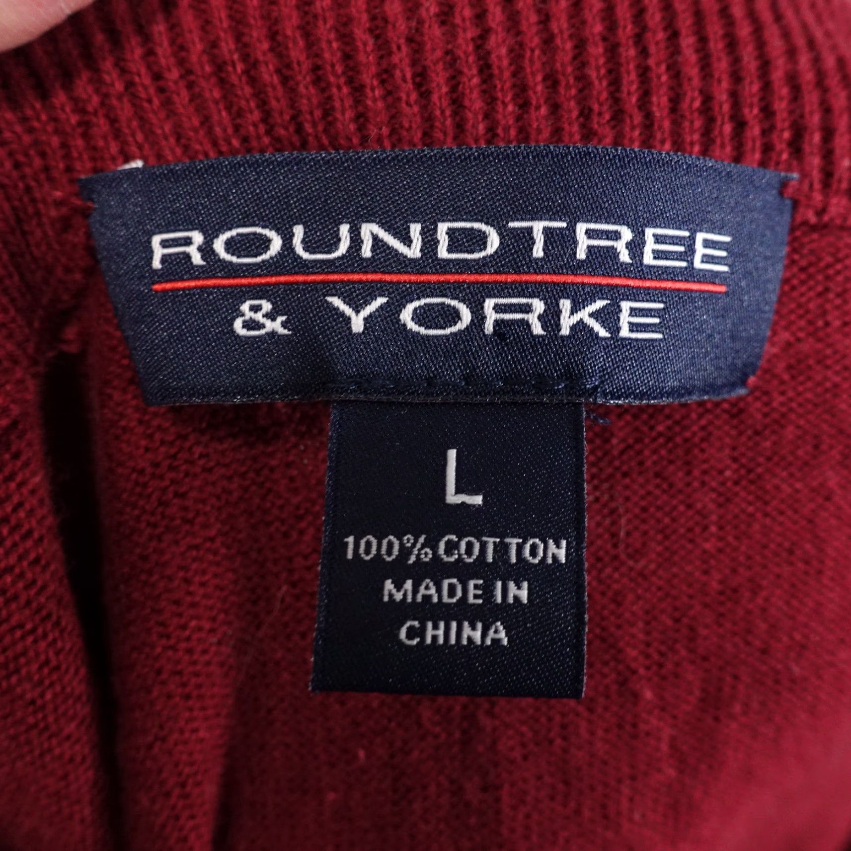 Roundtree & Yorke VINTAGE ROUNDTREE & YORKE RED ARGYLE COTTON SWEATER VEST MENS SIZE M Size US M / EU 48-50 / 2 - 5 Thumbnail