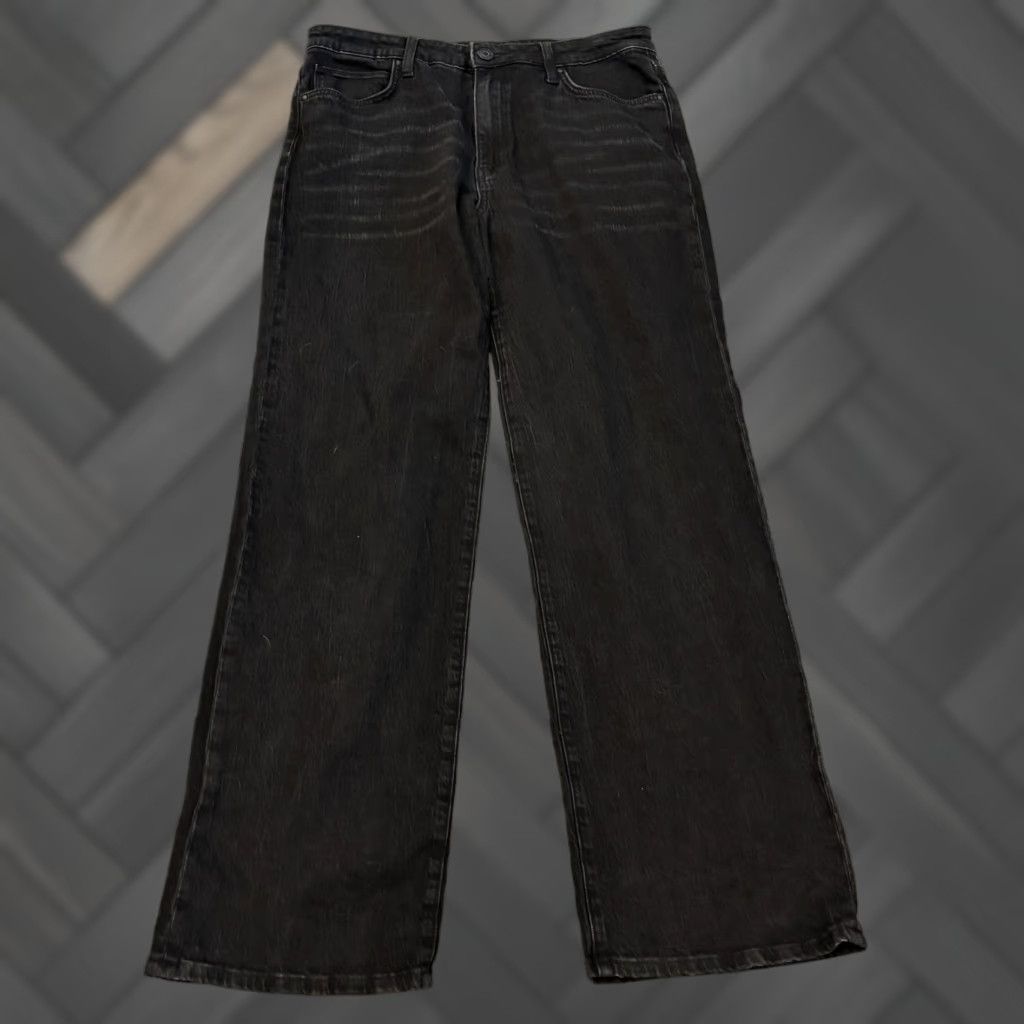 Vintage KUT from the Kloth Jeans Women 8 Sienna Wide Leg High Rise Black Denim Size 30" / US 8 / IT 44 - 1 Thumbnail