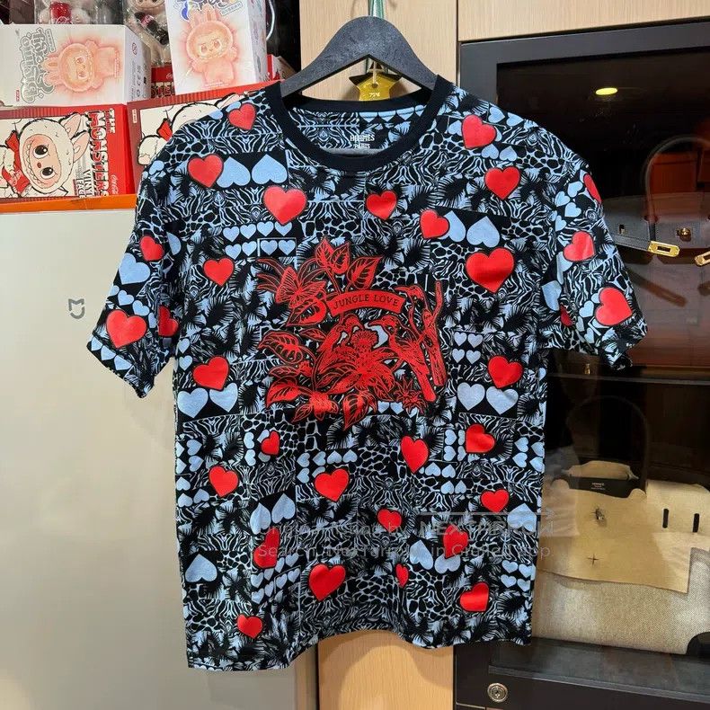 Hermes Hermes Cotton Round Neck Love Heart Printed T-Shirt Size XS / US 0-2 / IT 36-38 - 1 Thumbnail