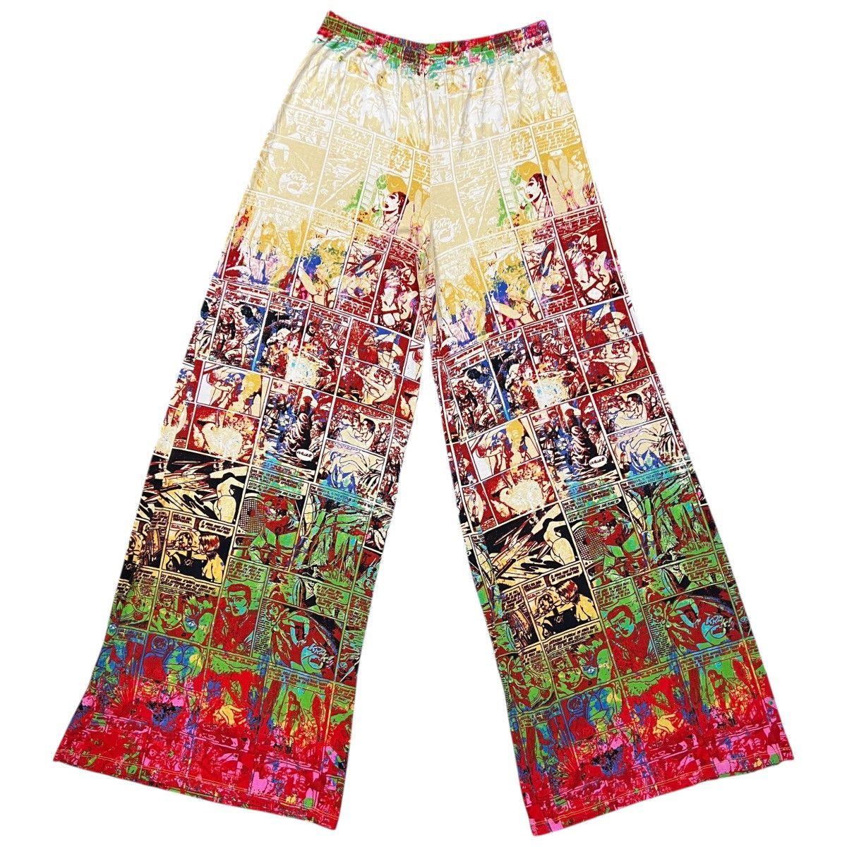 Jean Paul Gaultier Jean Paul GAULTIER 1995 Graphic Cartoon Comics Printed Pants Size 25" / US 0 / IT 36 - 1 Thumbnail