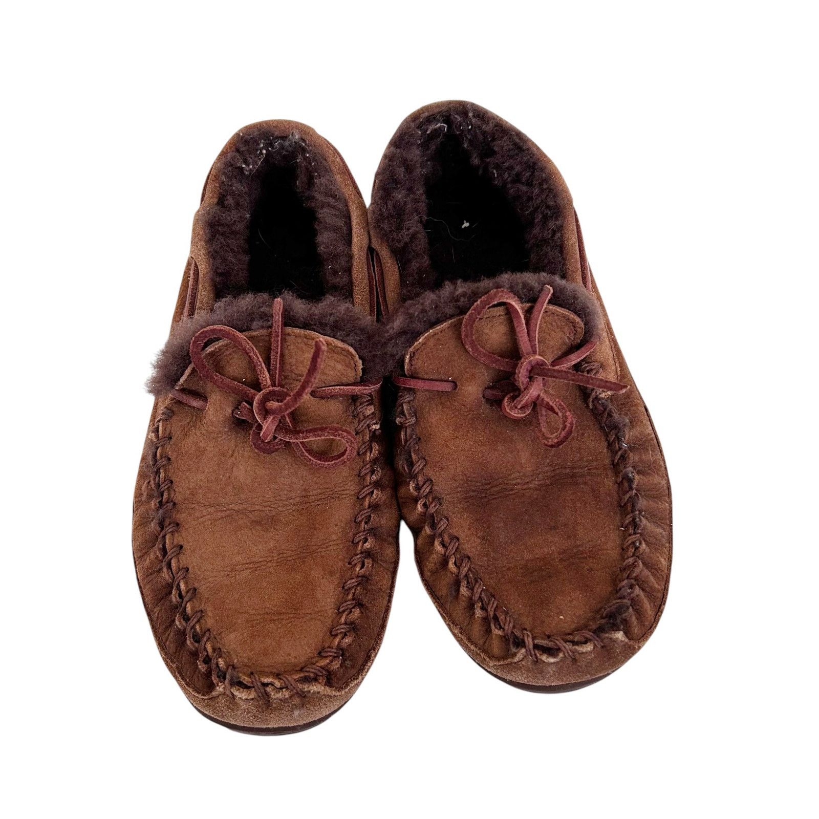 L.L. Bean LL Bean Brown Suede Moccasins Slippers Sz 8 Size US 8 / IT 38 - 3 Thumbnail