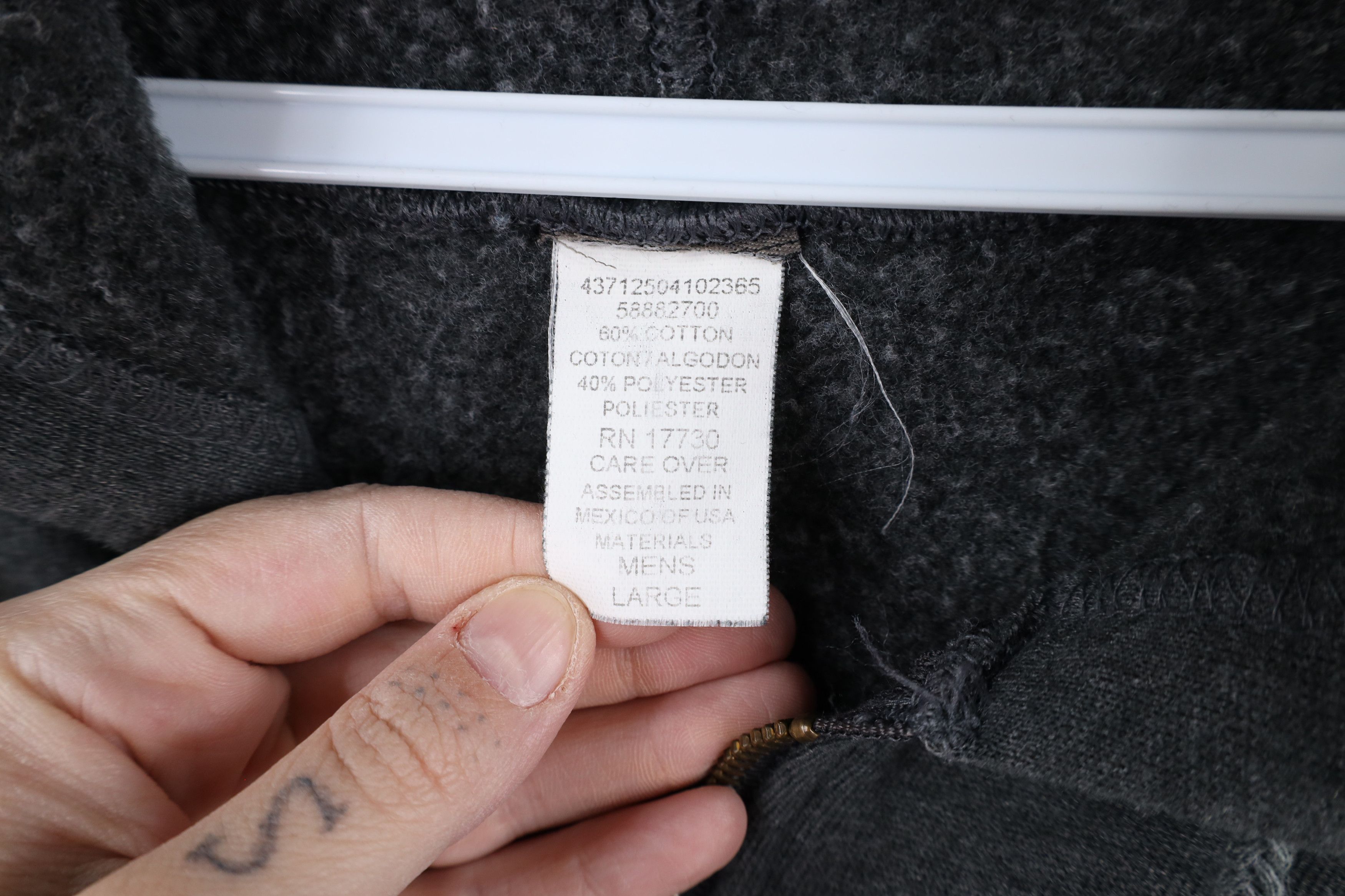 Vintage Vintage 90s Streetwear Blank Full Zip Hoodie Sweatshirt Gray Size US L / EU 52-54 / 3 - 5 Thumbnail
