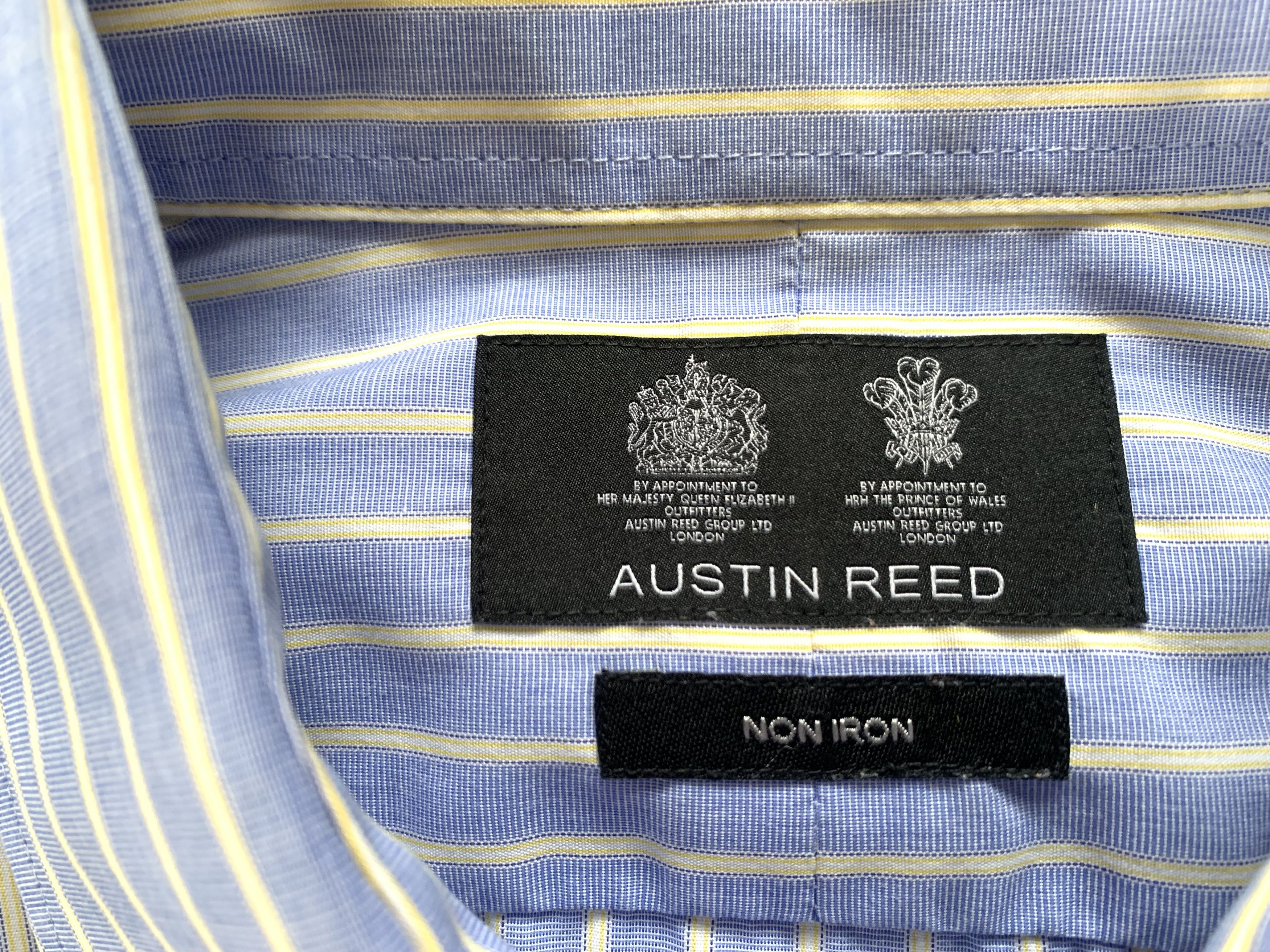 Austin Reed Austin Reed Blue & White Stripe Cotton Dress Shirt Size US L / EU 52-54 / 3 - 6 Thumbnail