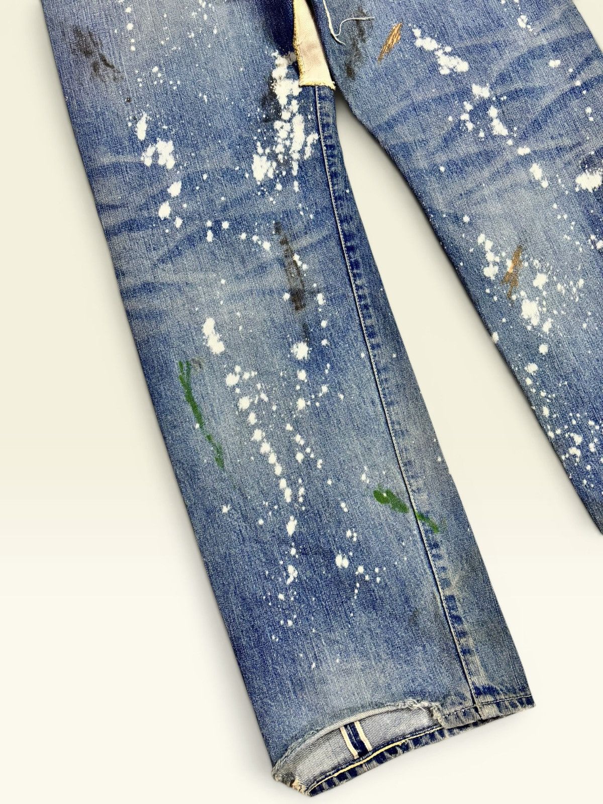 Levi's × Undercover Vtg Levis 501xx Big E Selvedge Splatter Patchwork Boro Jeans Size US 36 / EU 52 - 13 Thumbnail