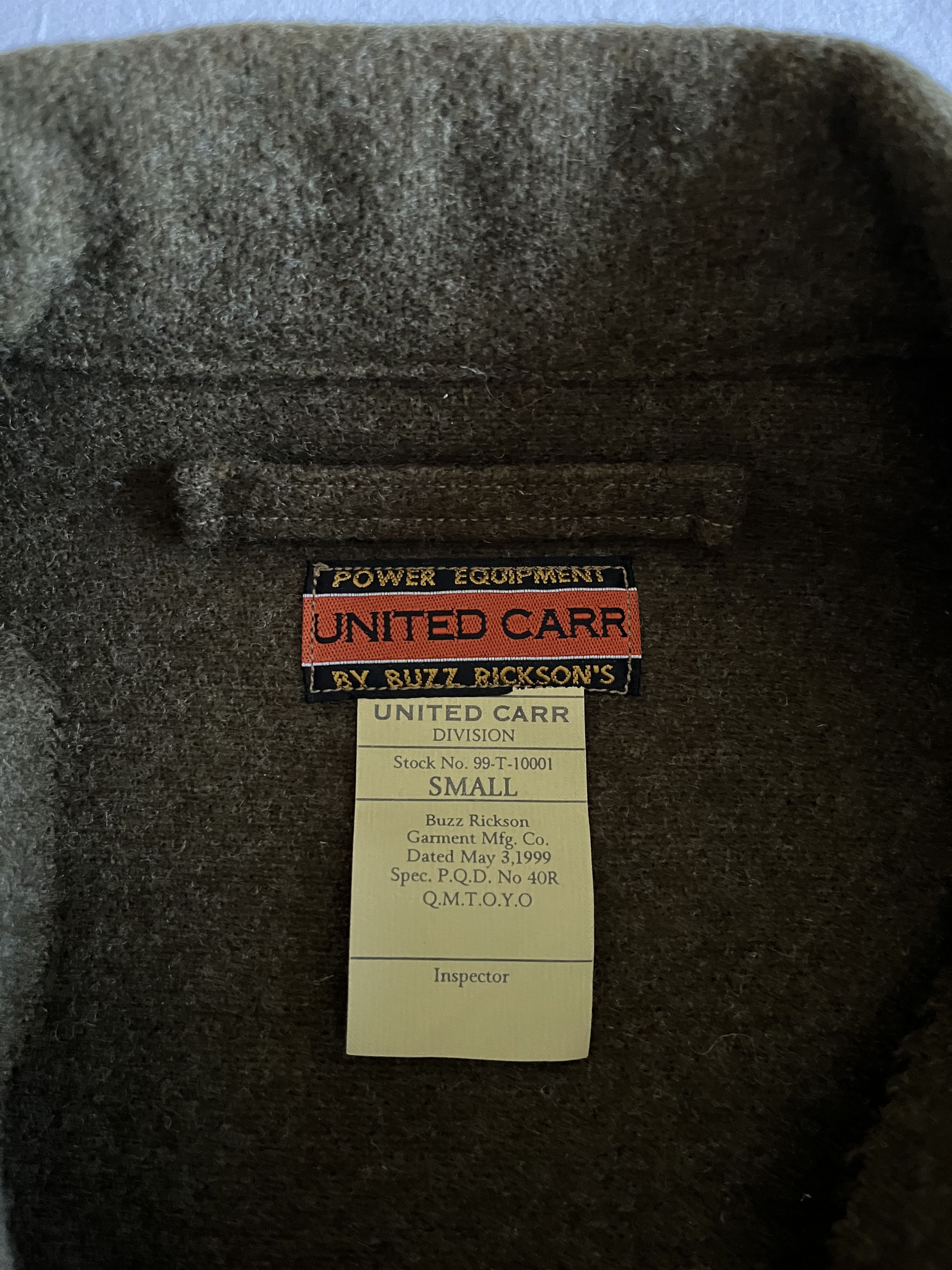 Buzz Rickson's United Carr CWU 7p Flight Jacket 90% Wool Japan made Size US S / EU 44-46 / 1 - 6 Thumbnail