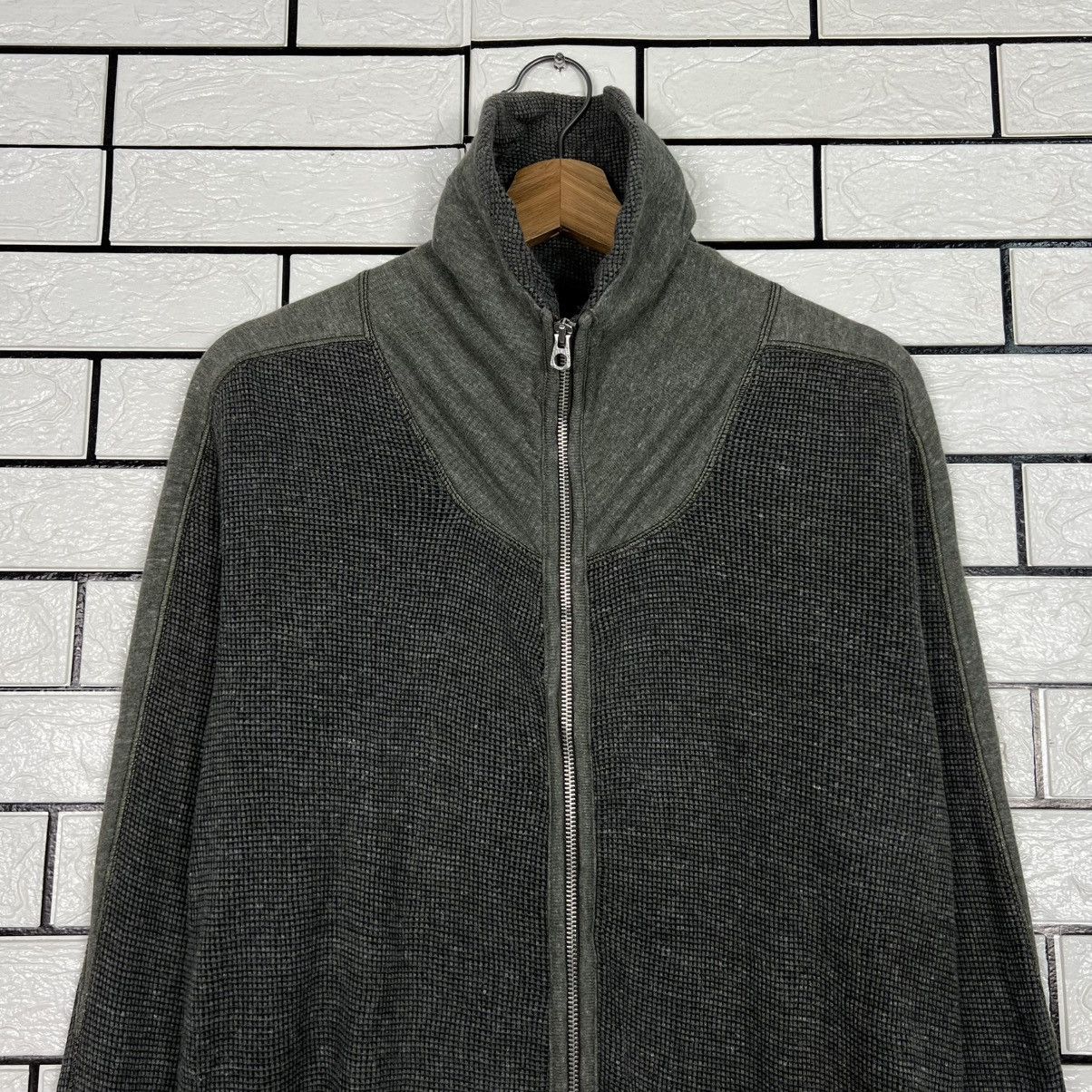 Diesel DIESEL Waffle Pattern Stand Collar Sweater Jacket #4082-C186 Size US S / EU 44-46 / 1 - 2 Thumbnail