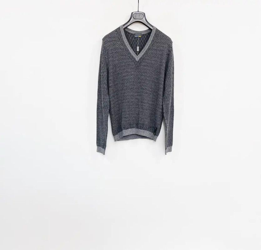 Fendi Fendi Gray Wool Men’s Long Sleeve Sweater 0089 Size US S / EU 44-46 / 1 - 1 Thumbnail