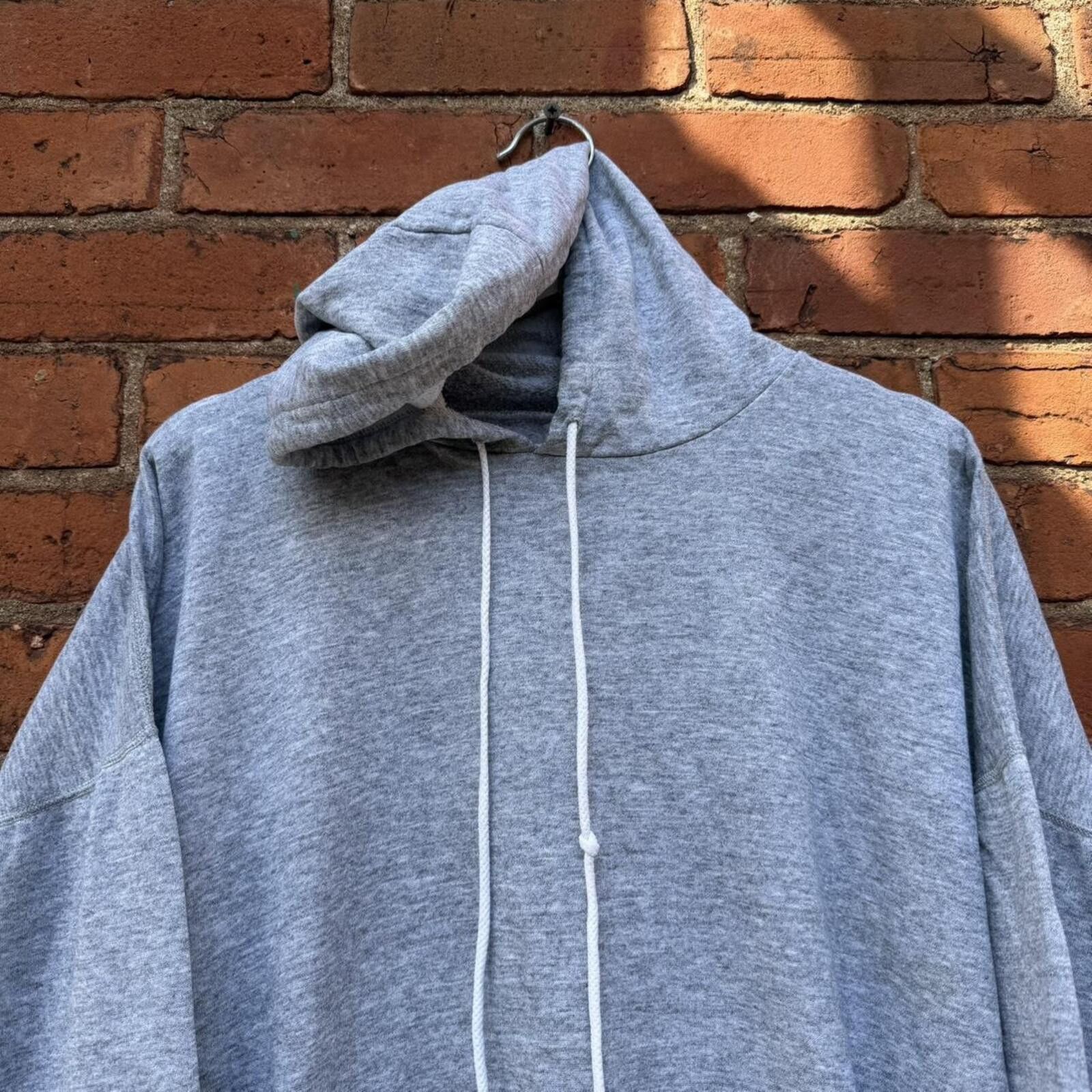 Other vintage light grey blank light hoodie 80s/90s boxy large Size US L / EU 52-54 / 3 - 2 Thumbnail