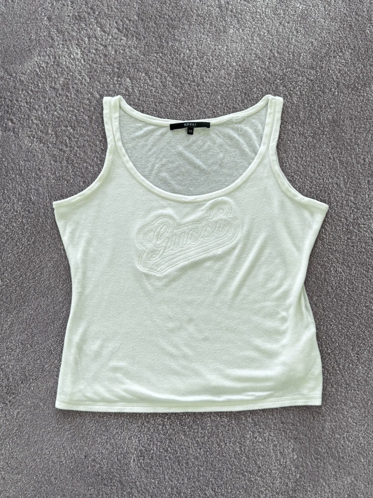 Gucci Gucci 00s Aesthetic Vintage Big Logo Luxury Tank Top Size XS / US 0-2 / IT 36-38 - 1 Thumbnail