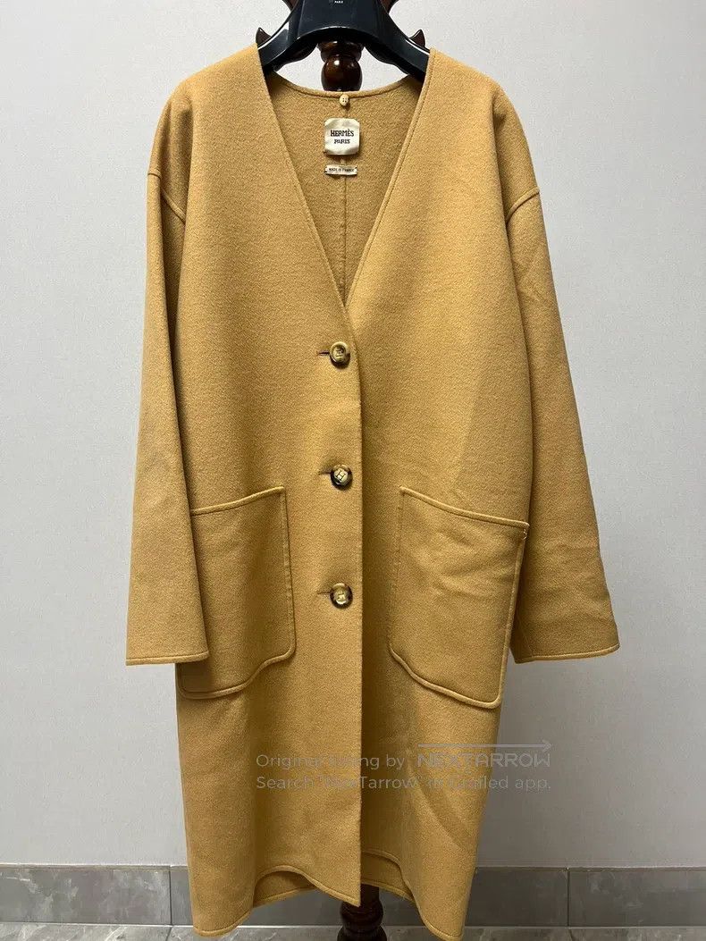Hermes Hermes Camel Double-faced Wool Coat Size S / US 4 / IT 40 - 1 Thumbnail