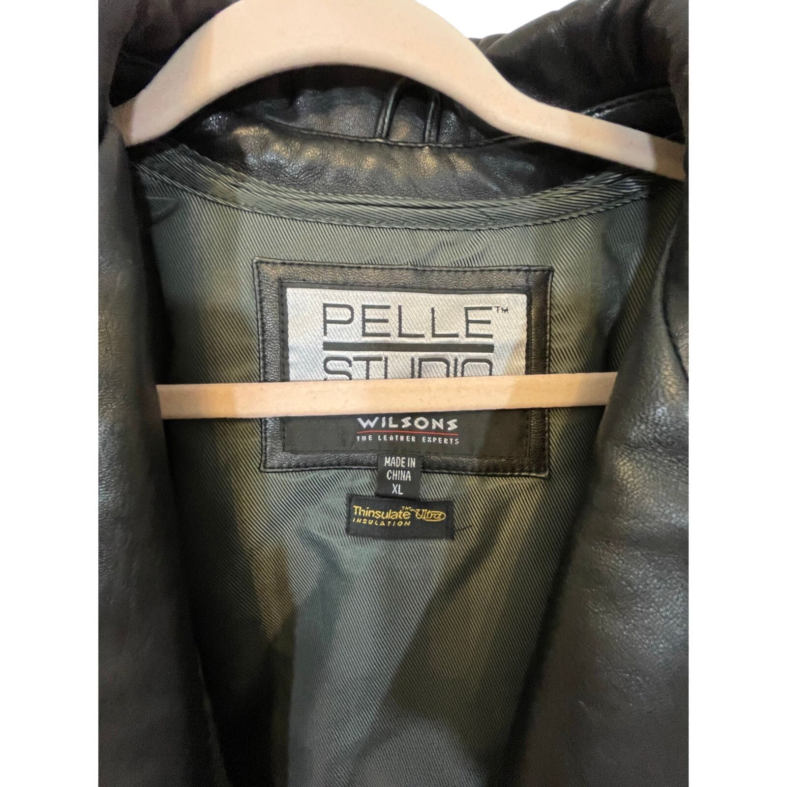Wilsons Leather Pelle Studio Black Leather Jacket Men’s Vintage XL Western Size US XL / EU 56 / 4 - 2 Thumbnail