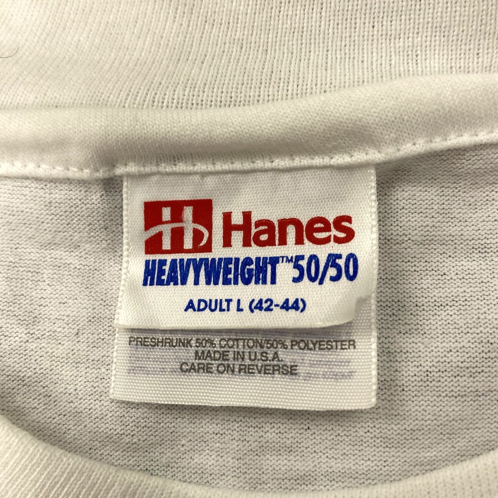 Hanes VINTAGE March of Dimes Walk America Shirt Mens Large White 90s USA Flag Graphic Print T-Shirt Mens Size US L / EU 52-54 / 3 - 5 Thumbnail