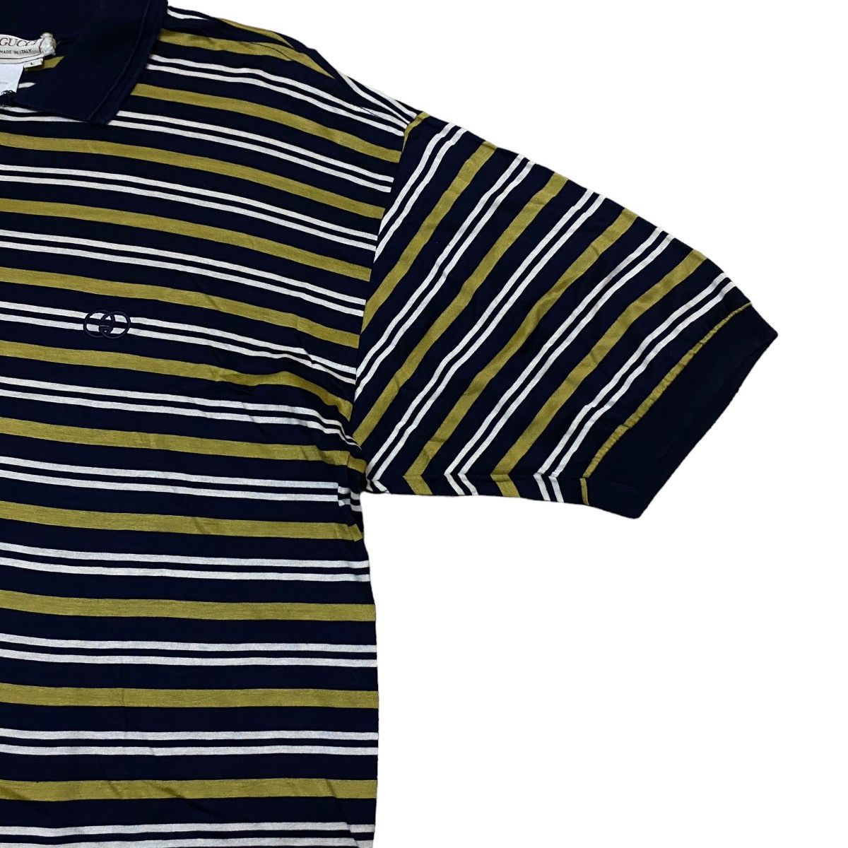 Gucci Rare Design Vintage Brand Gucci Stripe Shirt 1990s Size US L / EU 52-54 / 3 - 6 Thumbnail