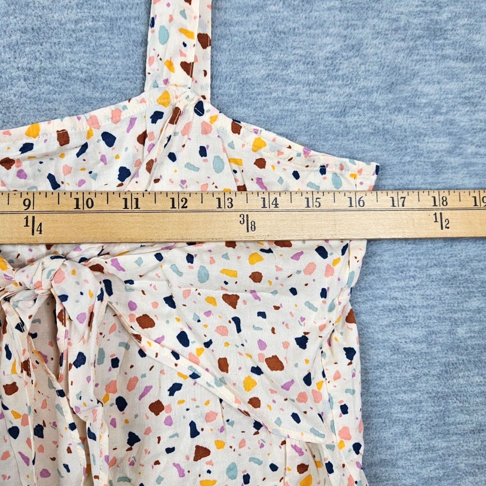 Madewell Madewell Tank Tie Front Terrazzo Cami Top Size 8 Multicolor Sleeveless Cotton Blend Regular Womens New Size M / US 6-8 / IT 42-44 - 3 Thumbnail