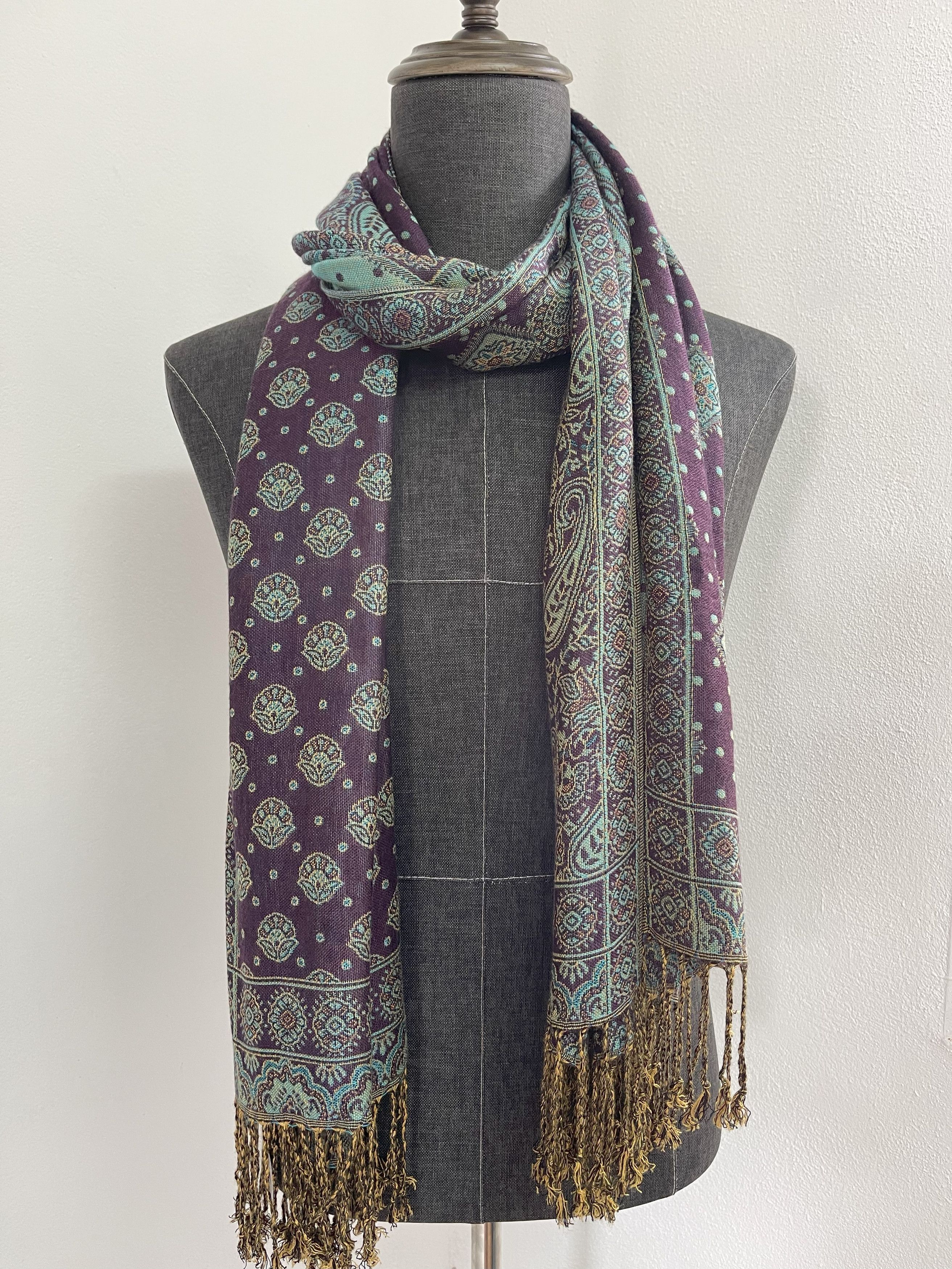 Vintage Vintage Big Size Scarves, Large-Sized Wrap - 6079 Size ONE SIZE - 1 Thumbnail