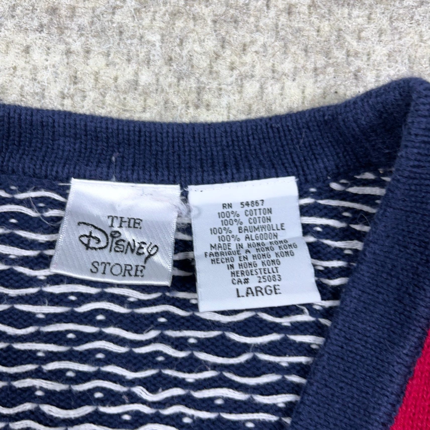 Disney VINTAGE Disney Cardigan Sweater Women L Blue Mickey Mouse Christmas Birdseye Geometric Bohemian 90s Theme Mens Womens Size L / US 10 / IT 46 - 4 Thumbnail