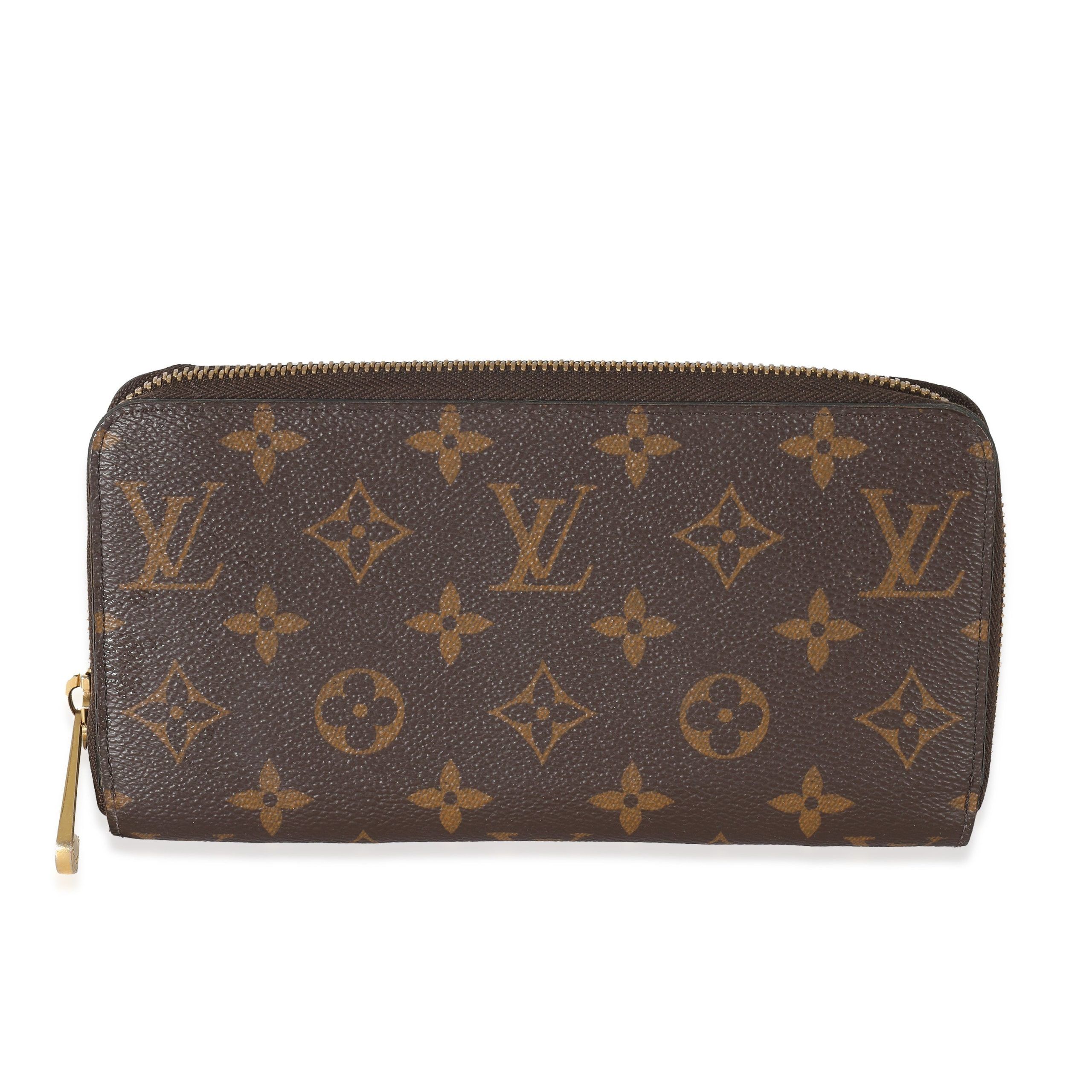 image of Louis Vuitton Monogram Canvas Zippy Wallet in Brown, Women's