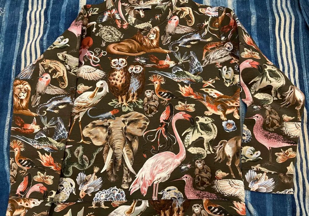 Valentino valentino animal print cotton sweatshirt xs Size XS / US 0-2 / IT 36-38 - 1 Thumbnail