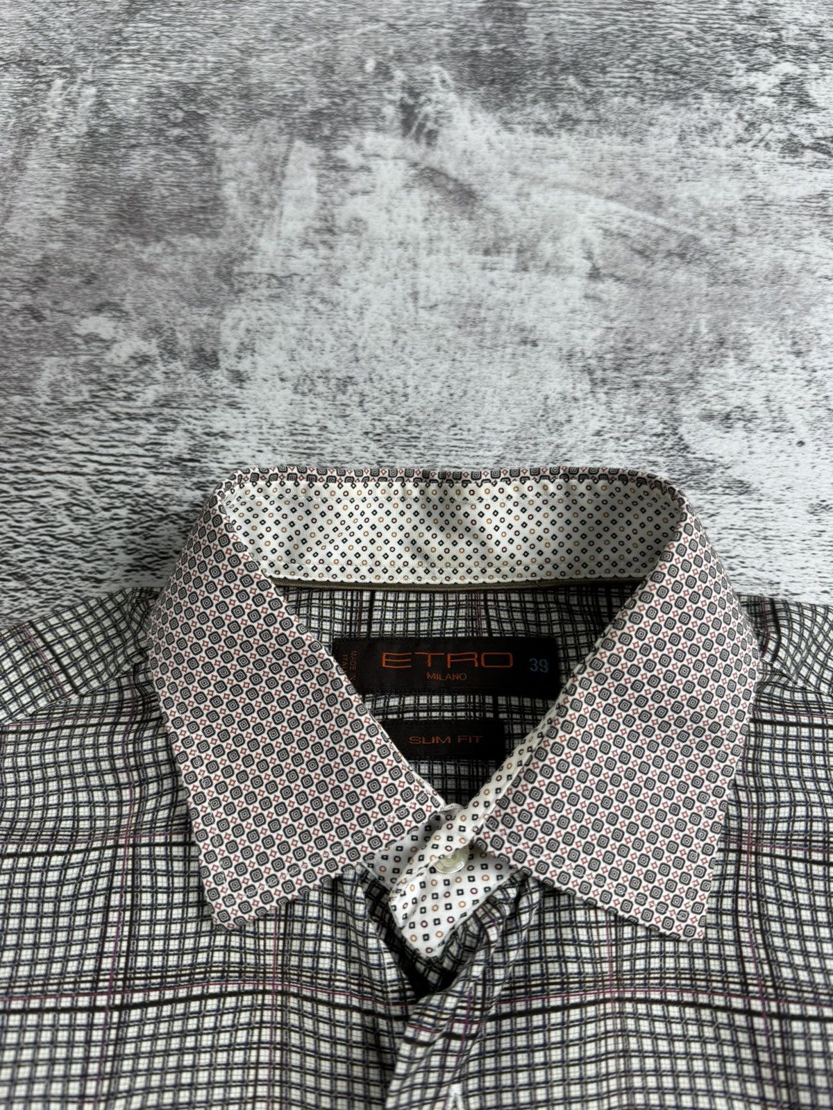 Etro Etro Milano 39 IT Full Monogram Button Classic Shirt Size US M / EU 48-50 / 2 - 11 Thumbnail