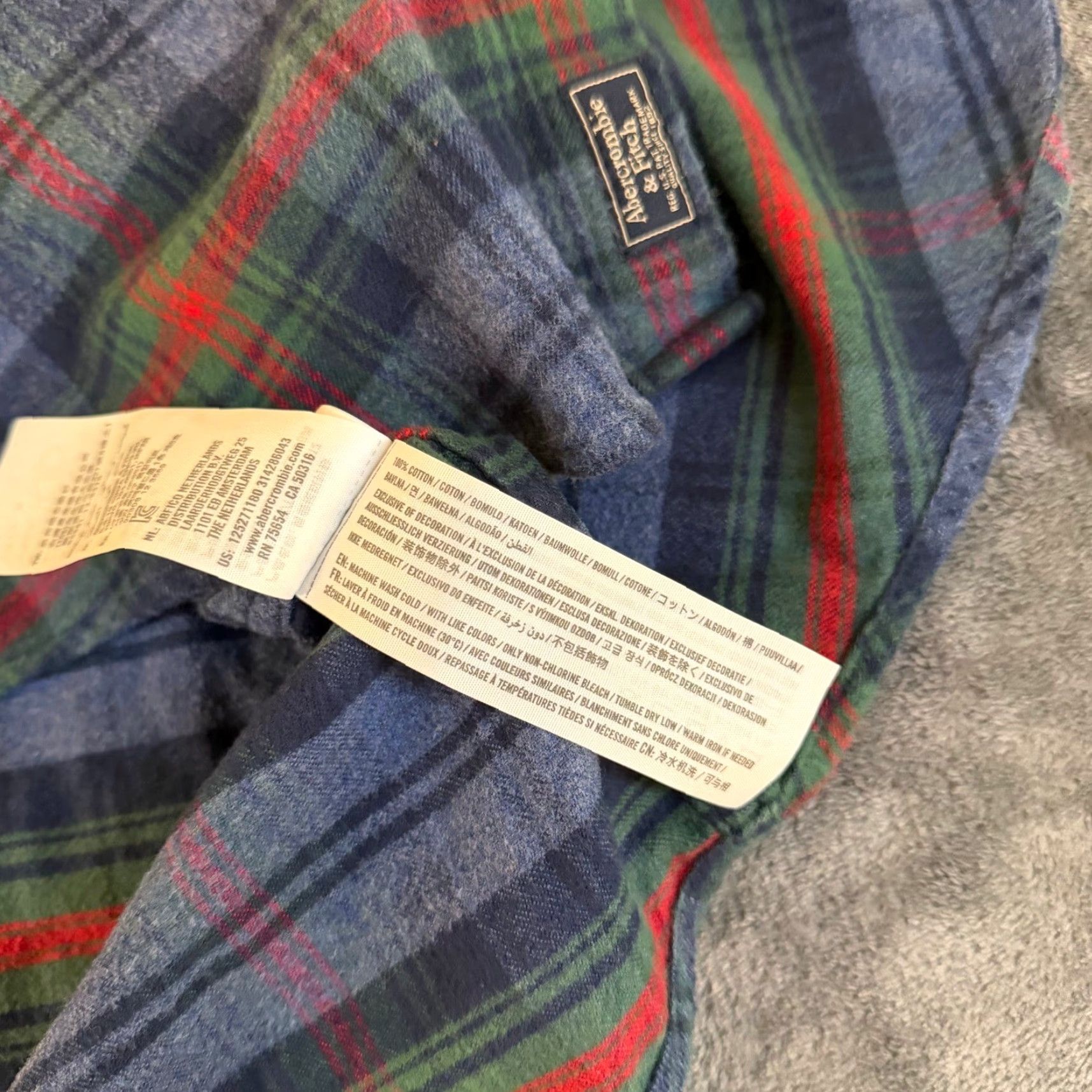 Abercrombie & Fitch Abercrombie & Fitch Flannel Shirt Button Up Plaid Blue Green Red Mens Small Size US S / EU 44-46 / 1 - 5 Thumbnail