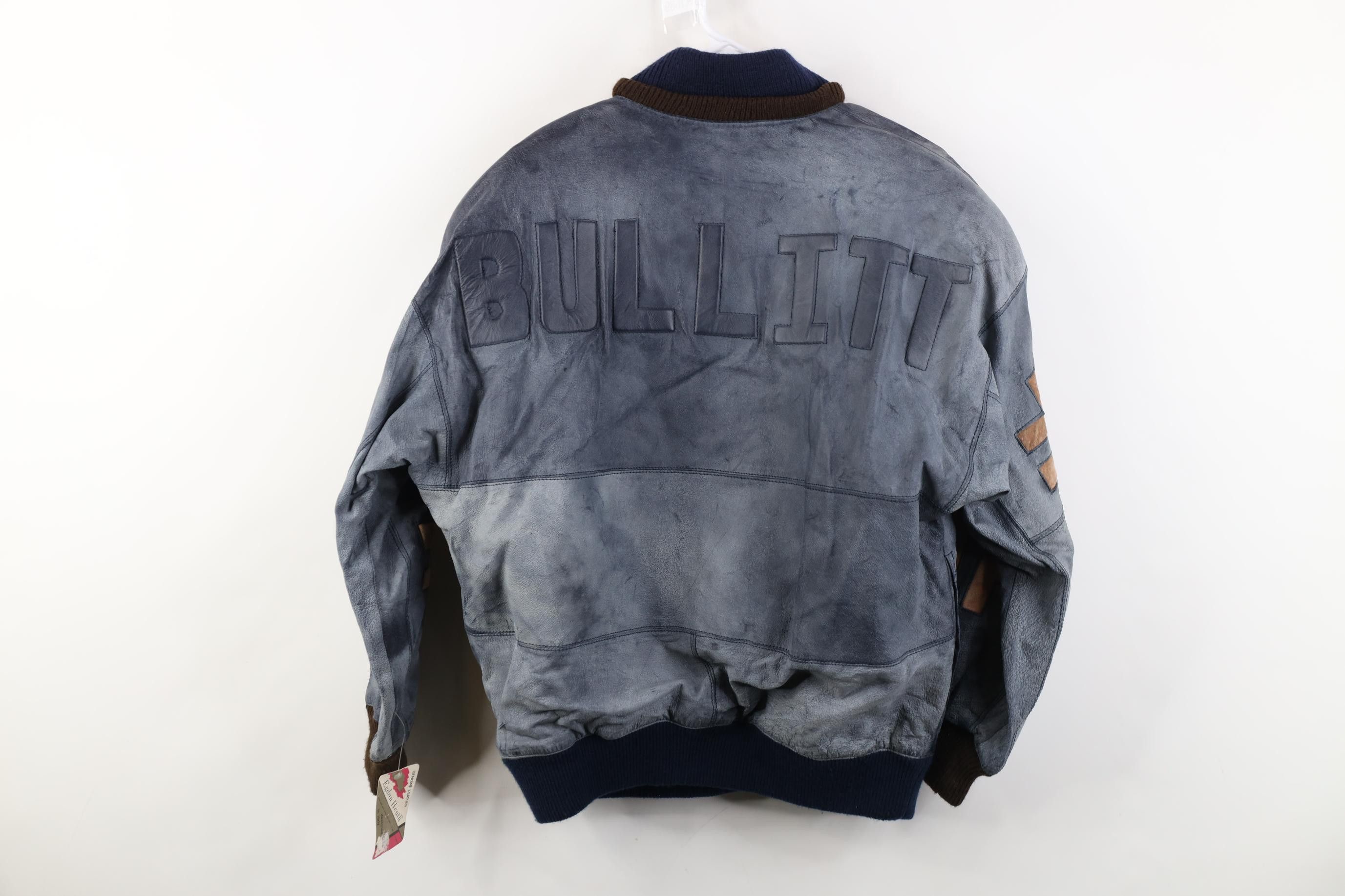 Vintage Deadstock Vintage 80s 90s Egdon Heath Leather Sweater Jacket Size US XL / EU 56 / 4 - 14 Thumbnail