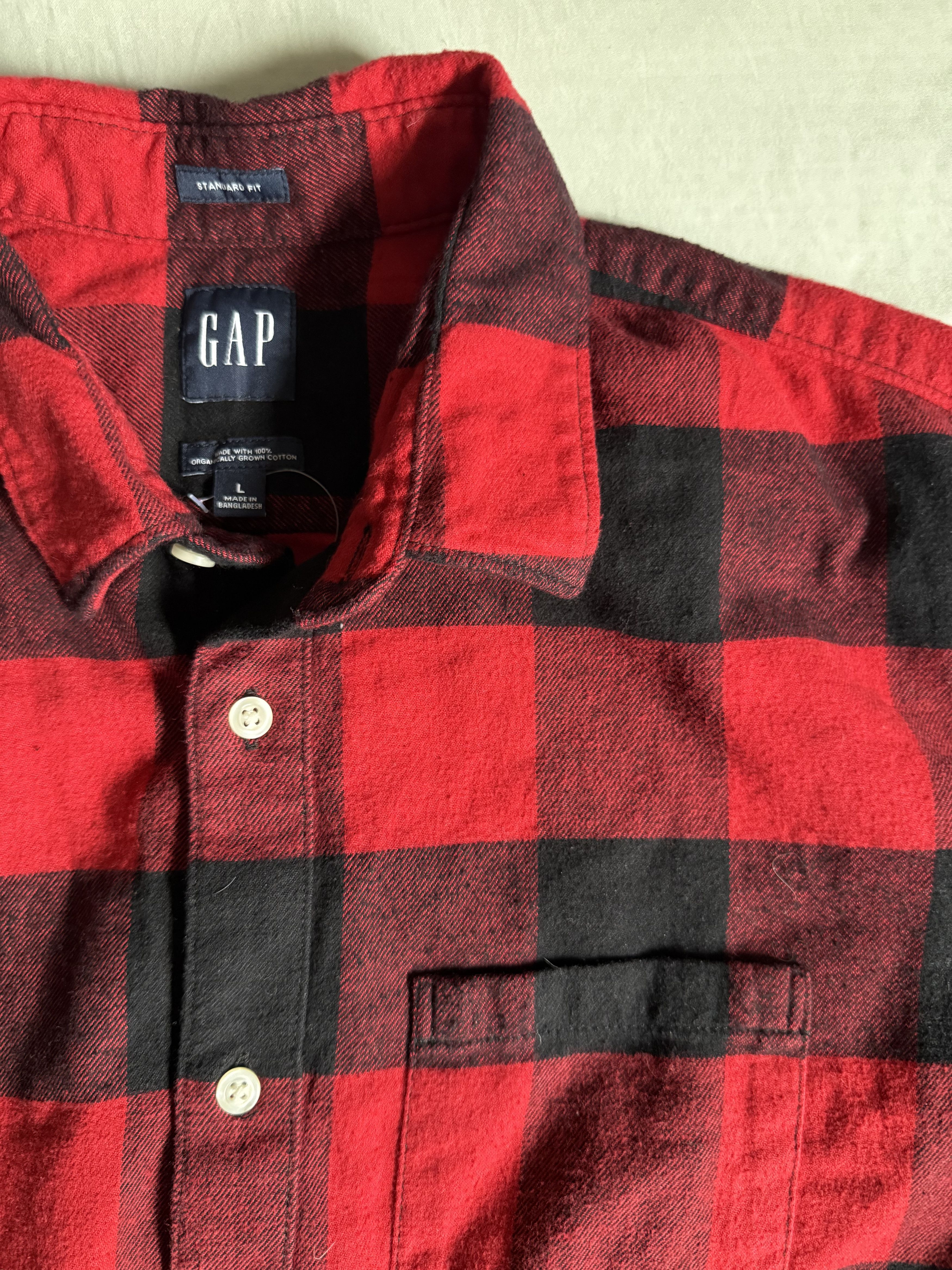 Gap Gap 100% Organic Cotton Midweight Flannel Shirt Medium $78 Size US M / EU 48-50 / 2 - 1 Thumbnail
