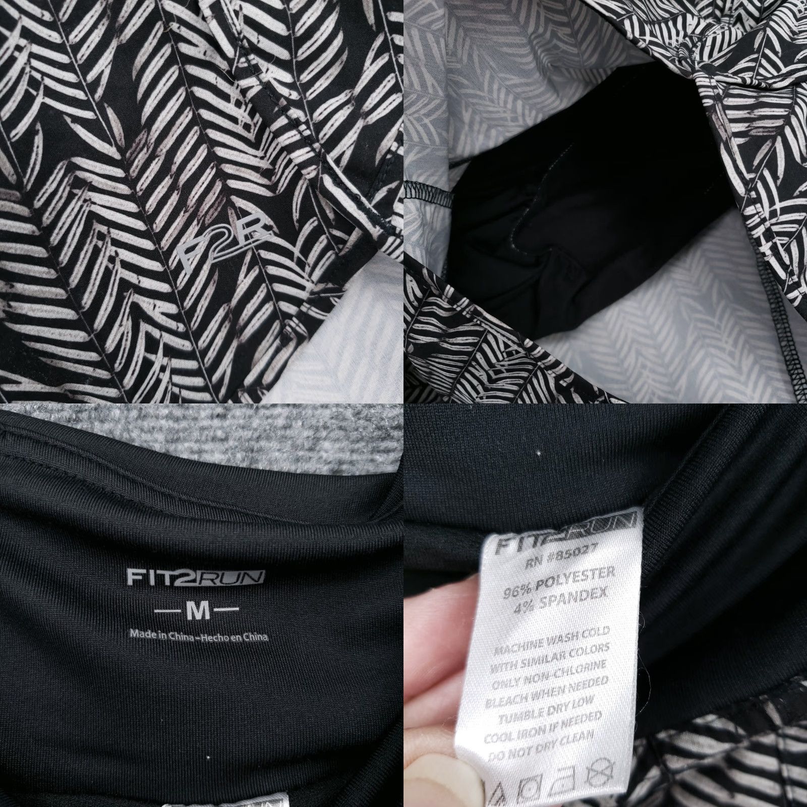 Vintage Fit 2 Run Shorts Womens M Medium Black Pattern Athletic Activewear Pockets Size 32" / US 10 / IT 46 - 8 Thumbnail