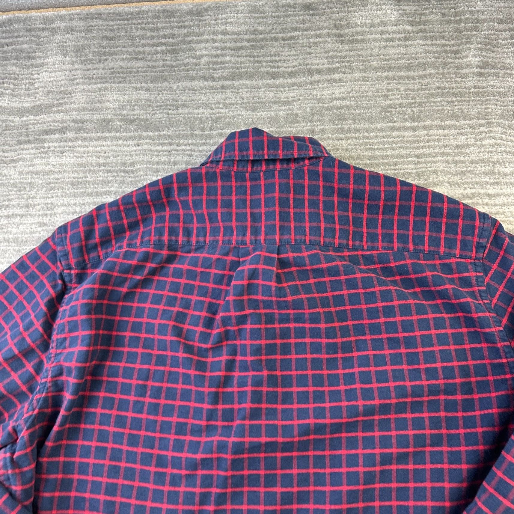 J.Crew J Crew Shirt Mens Medium Red Blue Plaid Button Up Flex Offord Size US M / EU 48-50 / 2 - 6 Thumbnail