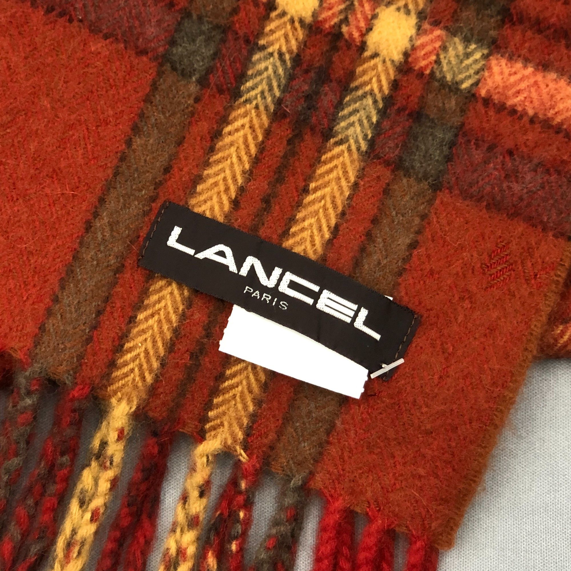 Lancel Vintage Lancel Scarf Muffler Wool Plaid Winter Scarves Size ONE SIZE - 4 Thumbnail