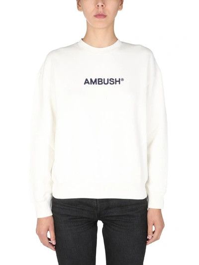 Ambush Design o1mle0424 Regular Fit Crewneck Sweatshirt in White Size XXS / US 00 / IT 34 - 7 Thumbnail
