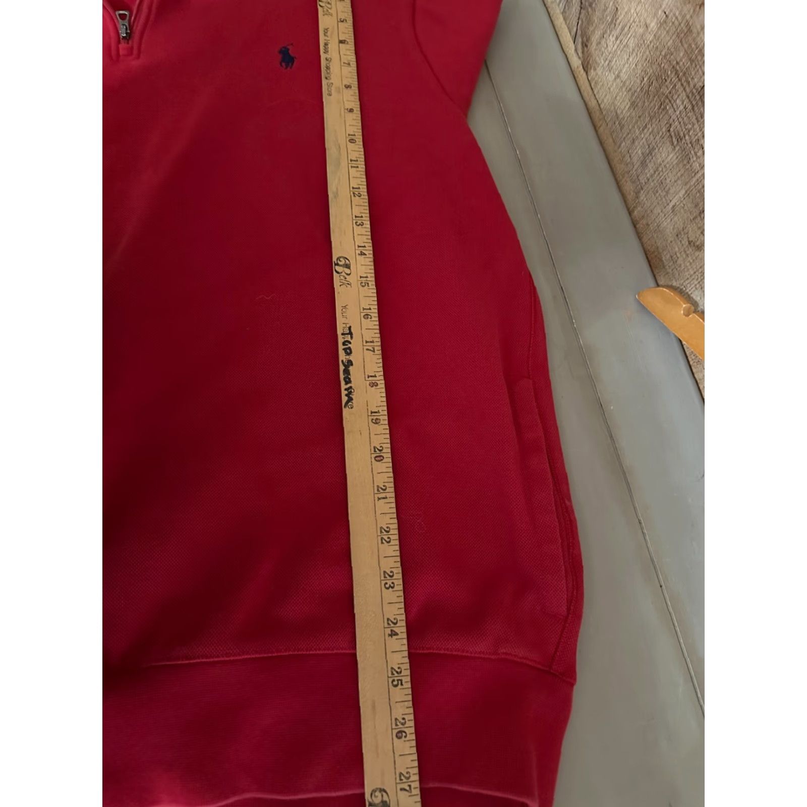 Polo Ralph Lauren Polo Ralph Lauren Sweater Mens XL Red Solid 1/4 Zip Cotton Pull Over Size US XL / EU 56 / 4 - 5 Thumbnail