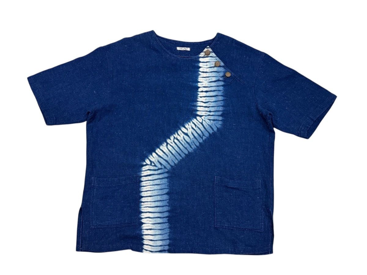 Indigo Japanese Brand Vintage Indigo Shirt Pocket Tie Die Size US L / EU 52-54 / 3 - 1 Thumbnail