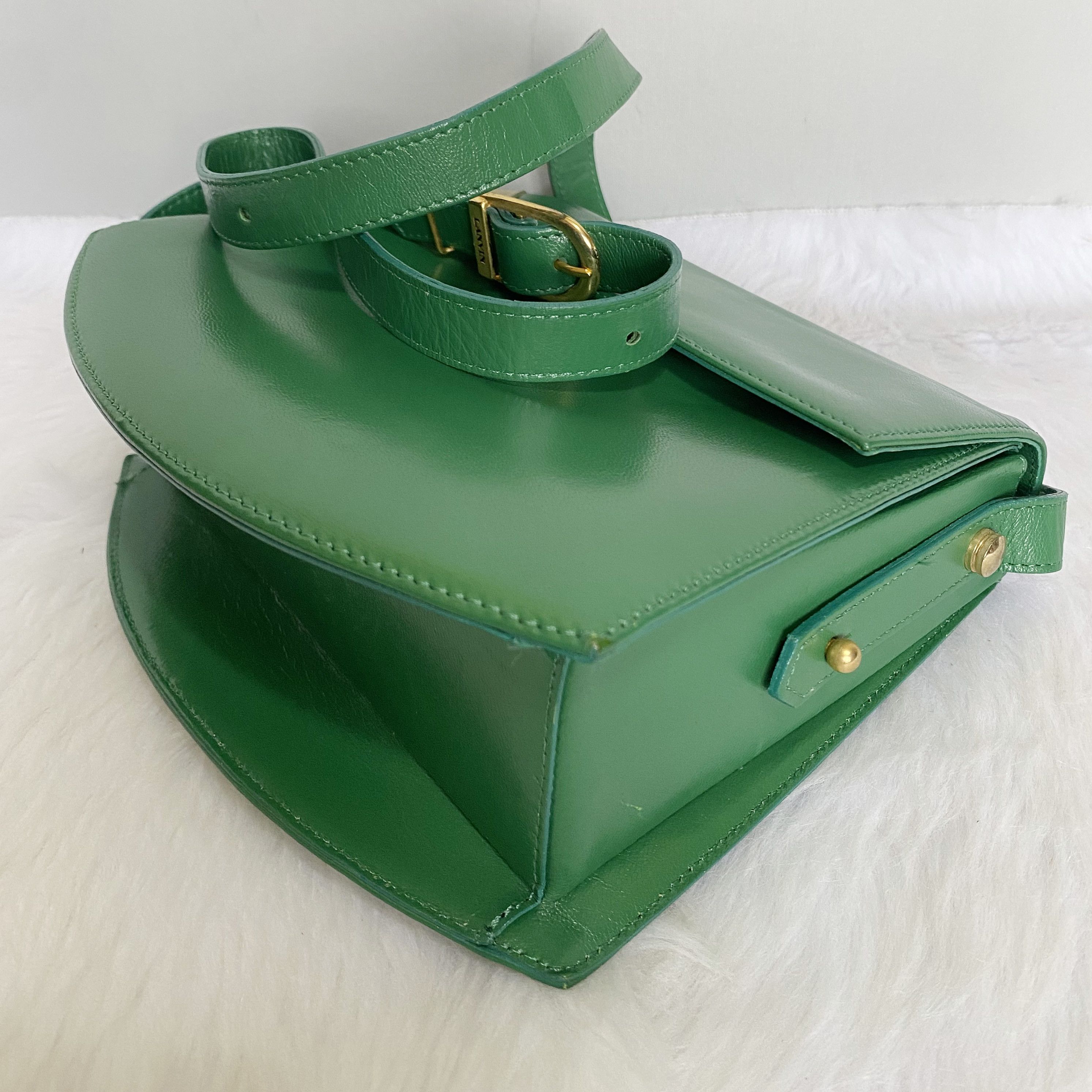 Lanvin Vintage Green Leather Crossbody Bag Size ONE SIZE - 6 Thumbnail