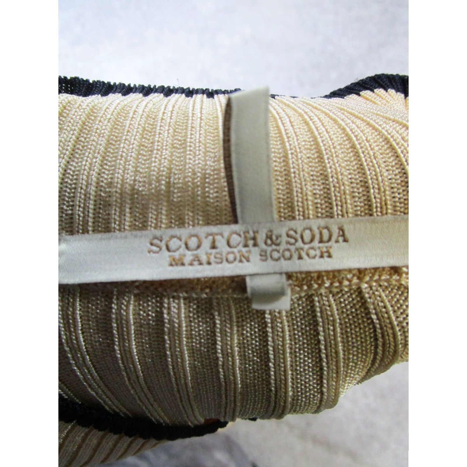 Scotch & Soda Scotch & Soda Sweater Womens Small Brown Knit Ribbed Pullover Regular Fit Mock Neck Long Sleeve Casual Vintage: No Size S / US 4 / IT 40 - 3 Thumbnail