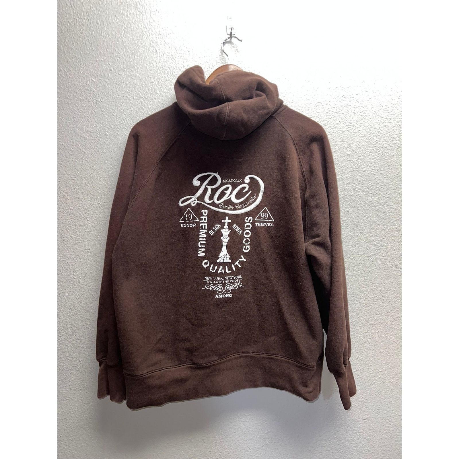 Vintage Rocawear Brown Hoodie Roc Denim Co Premium Honor Y2K Large Size US L / EU 52-54 / 3 - 8 Thumbnail