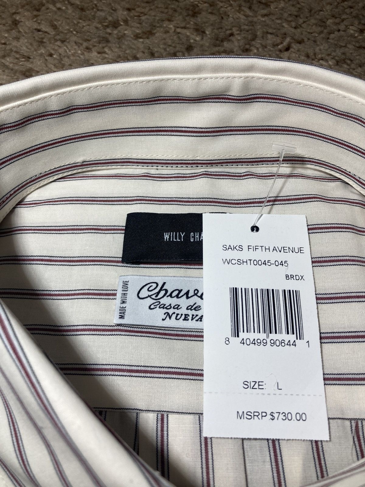 Willy Chavarria New AW25 Willy Chavarria Striped Button Down Veterano 2025 Size US L / EU 52-54 / 3 - 4 Thumbnail