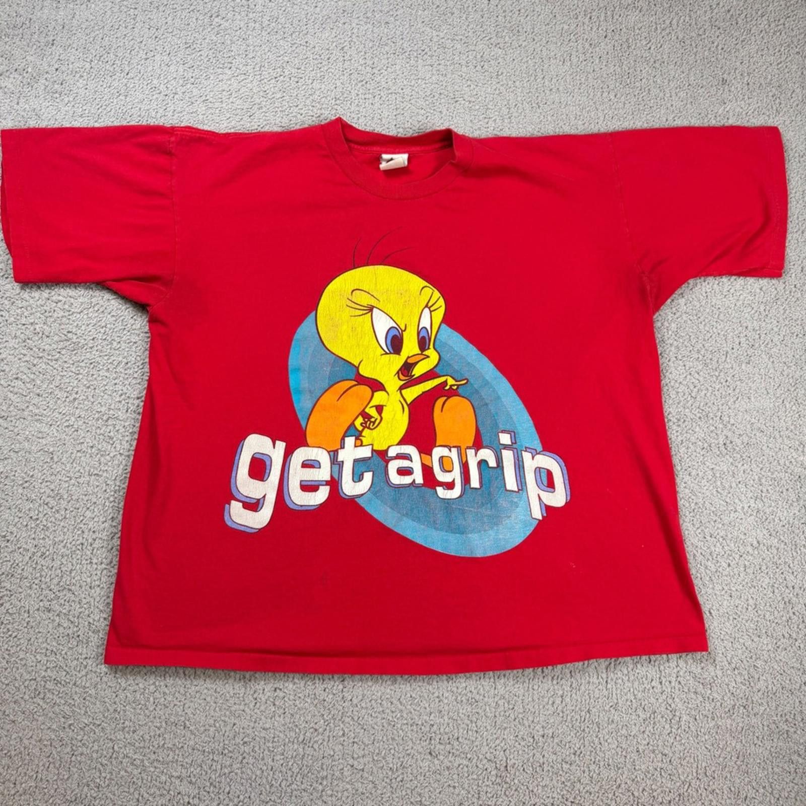 Other Vintage 1997 Looney Tunes Tweety Bird Red T-Shirt 18W/20W Size XXL / US 16-18 / IT 52-54 - 1 Thumbnail