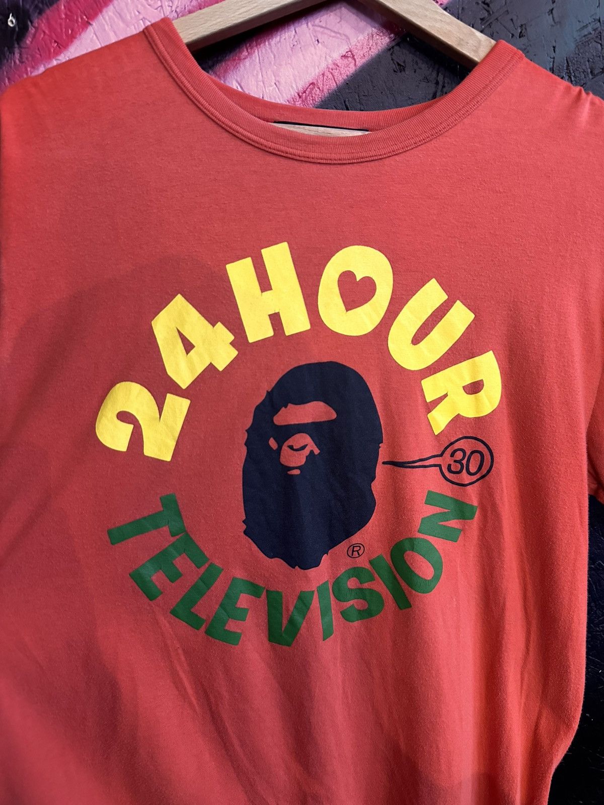 Bape BAPE x Nigo 24 Hour Television Charity T Red Size US L / EU 52-54 / 3 - 3 Thumbnail