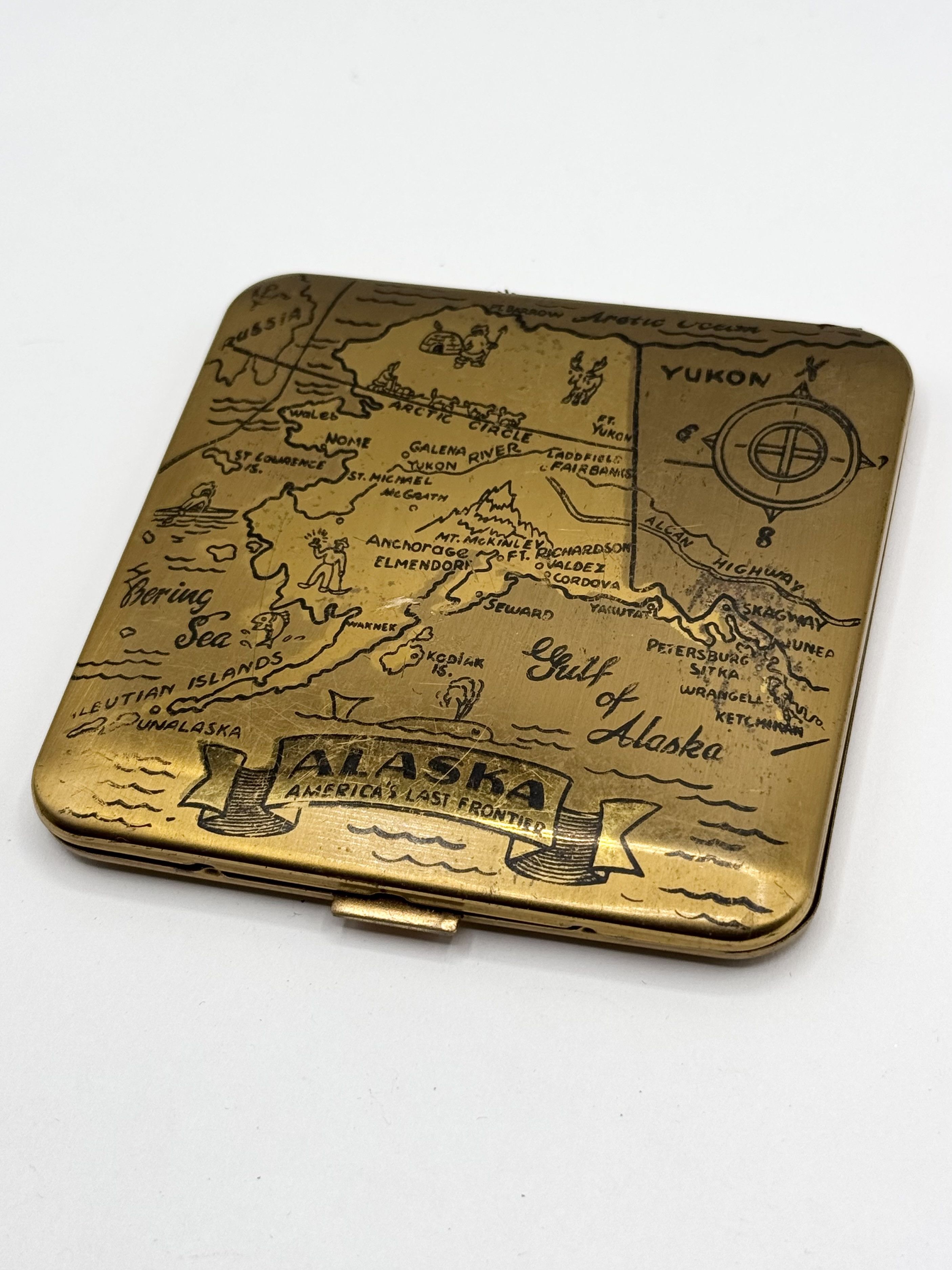 Vintage Vintage Dorset Fifth Avenue Alaska Map Vanity Compact Size ONE SIZE - 2 Thumbnail