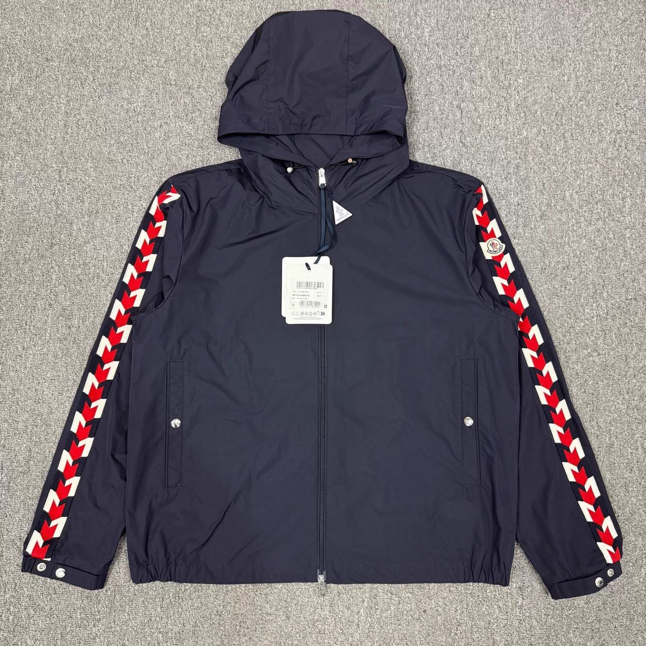 Moncler Moncler Dragon Year Navy Arm Logo Zip Jacket Size 5 Size US XXL / EU 58 / 5 - 1 Thumbnail