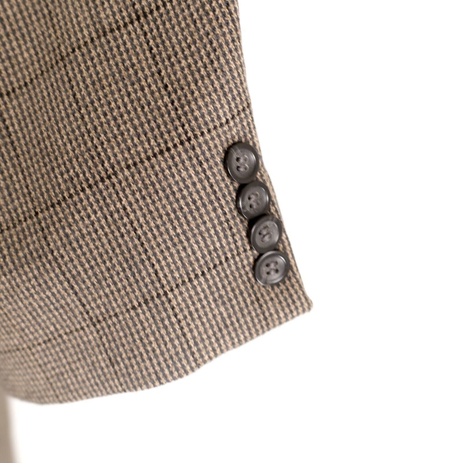 Oscar De La Renta Oscar De La Renta Soft Tweed Lambswool Cashmere Gray Tan Che Size 44R - 3 Thumbnail