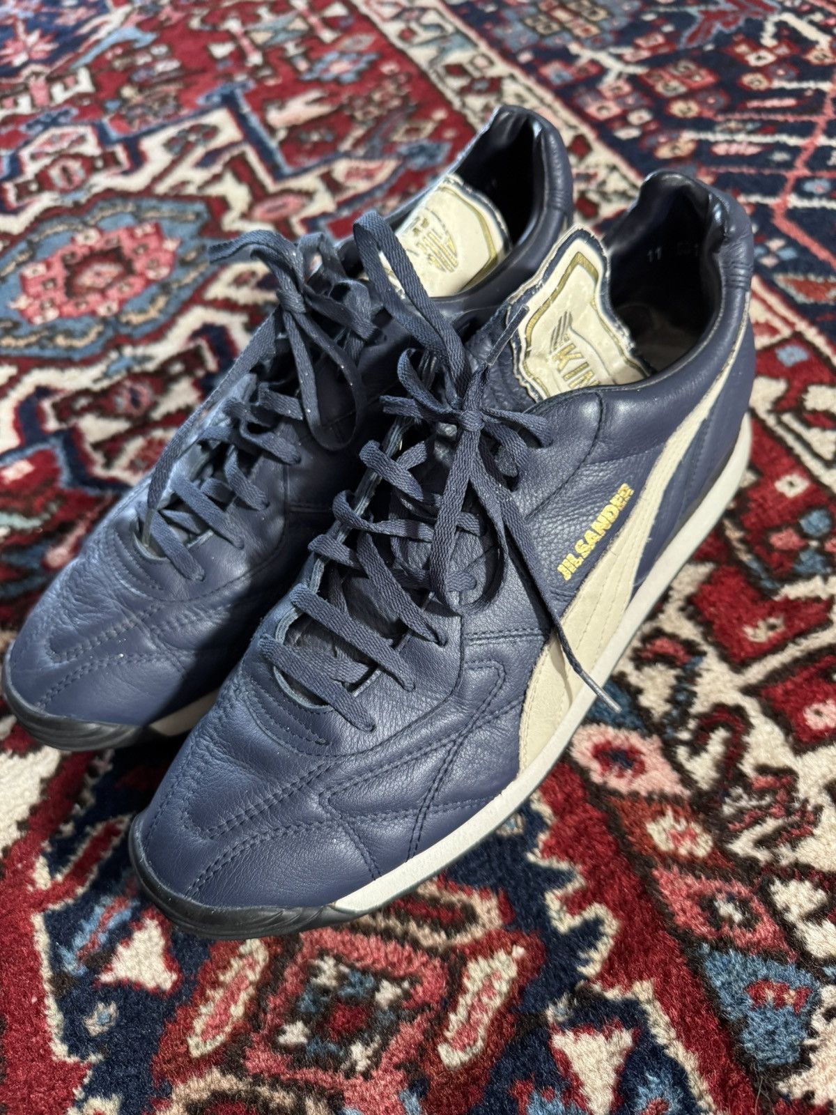 Jil Sander × Puma Puma King x Jil Sander OG Leather Sneakers – RARE OG 1998 Size US 11 / EU 44 - 6 Thumbnail